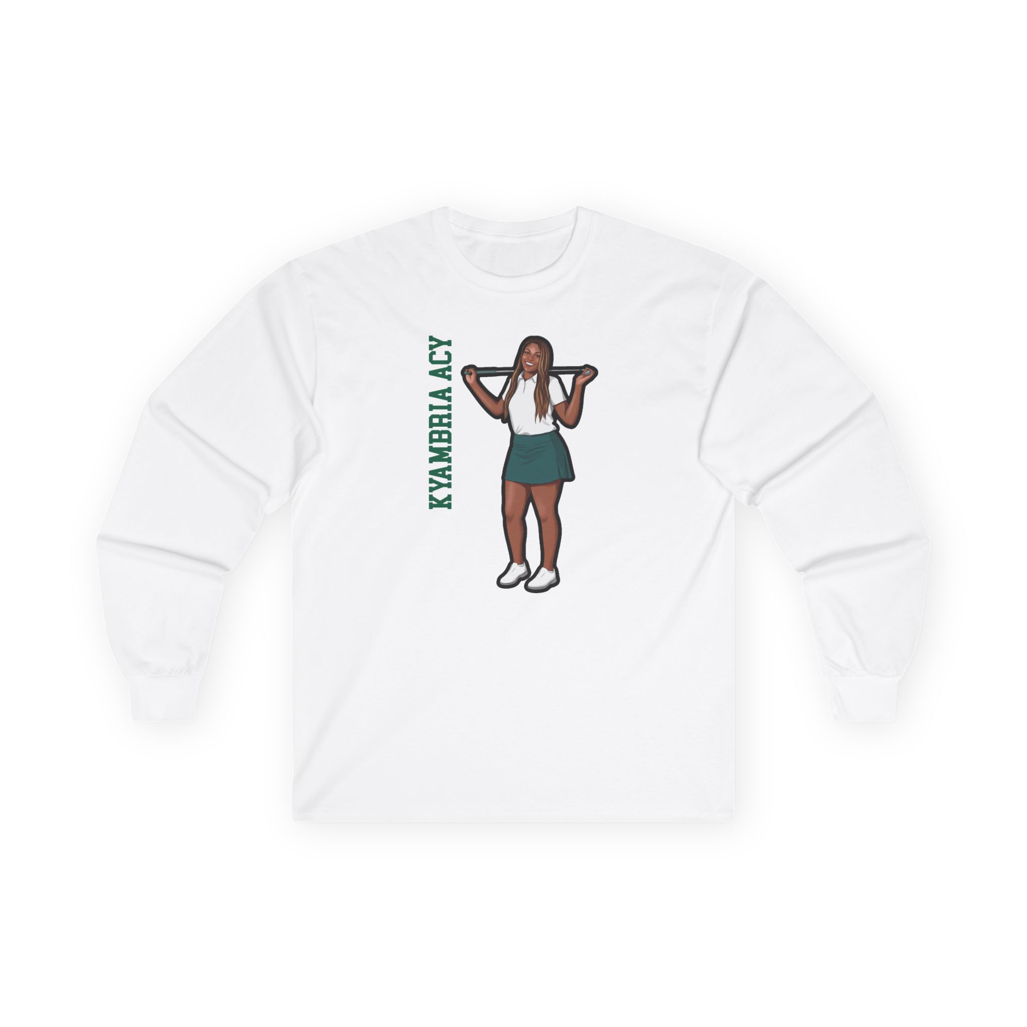 Long Sleeve Tee — character_name_vertical in White