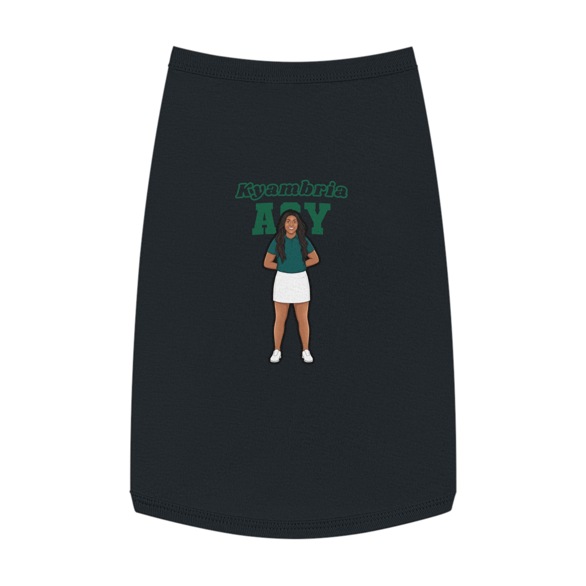 Pet Tank Top — character_name_arch in Black