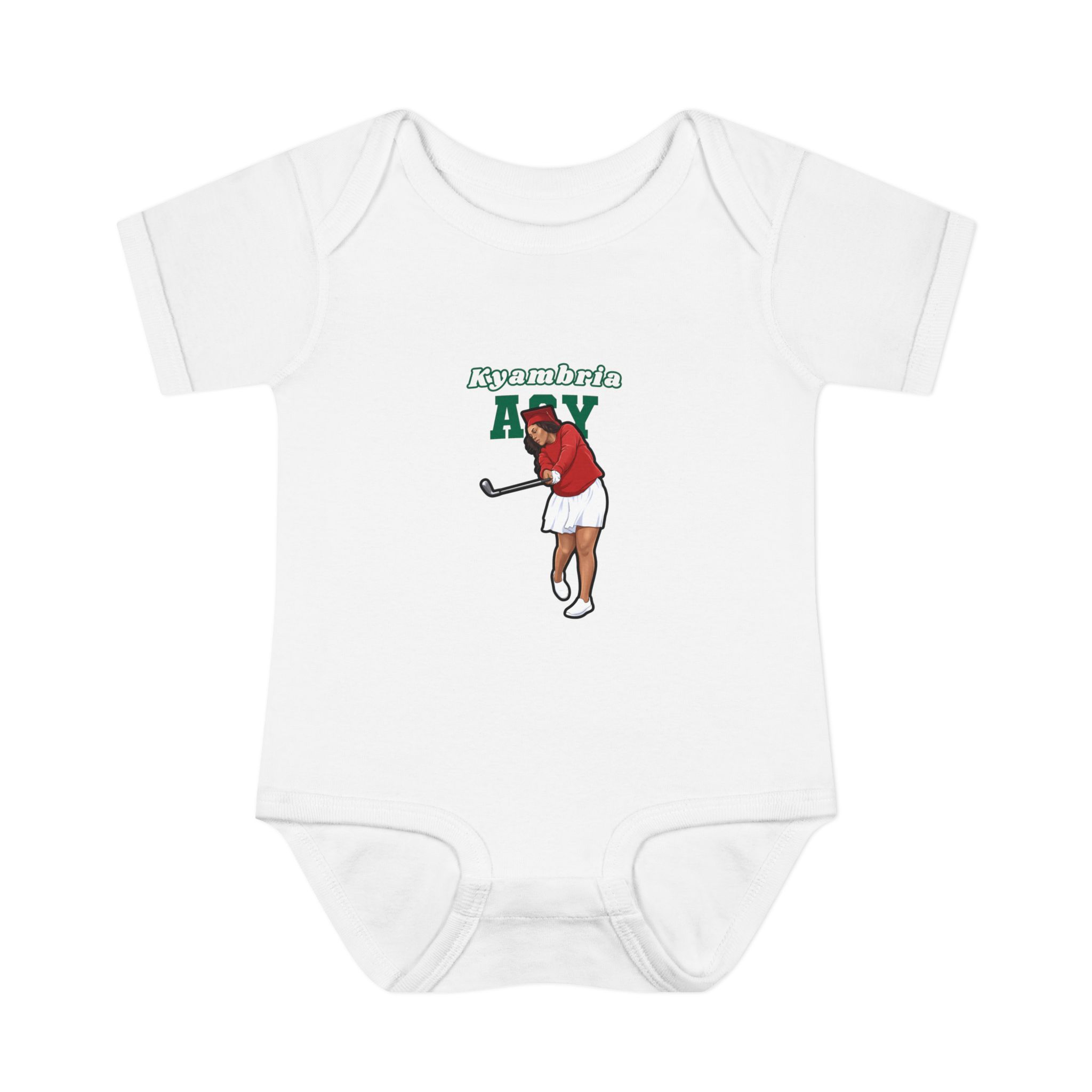 Baby Onesie — character_name_arch in White