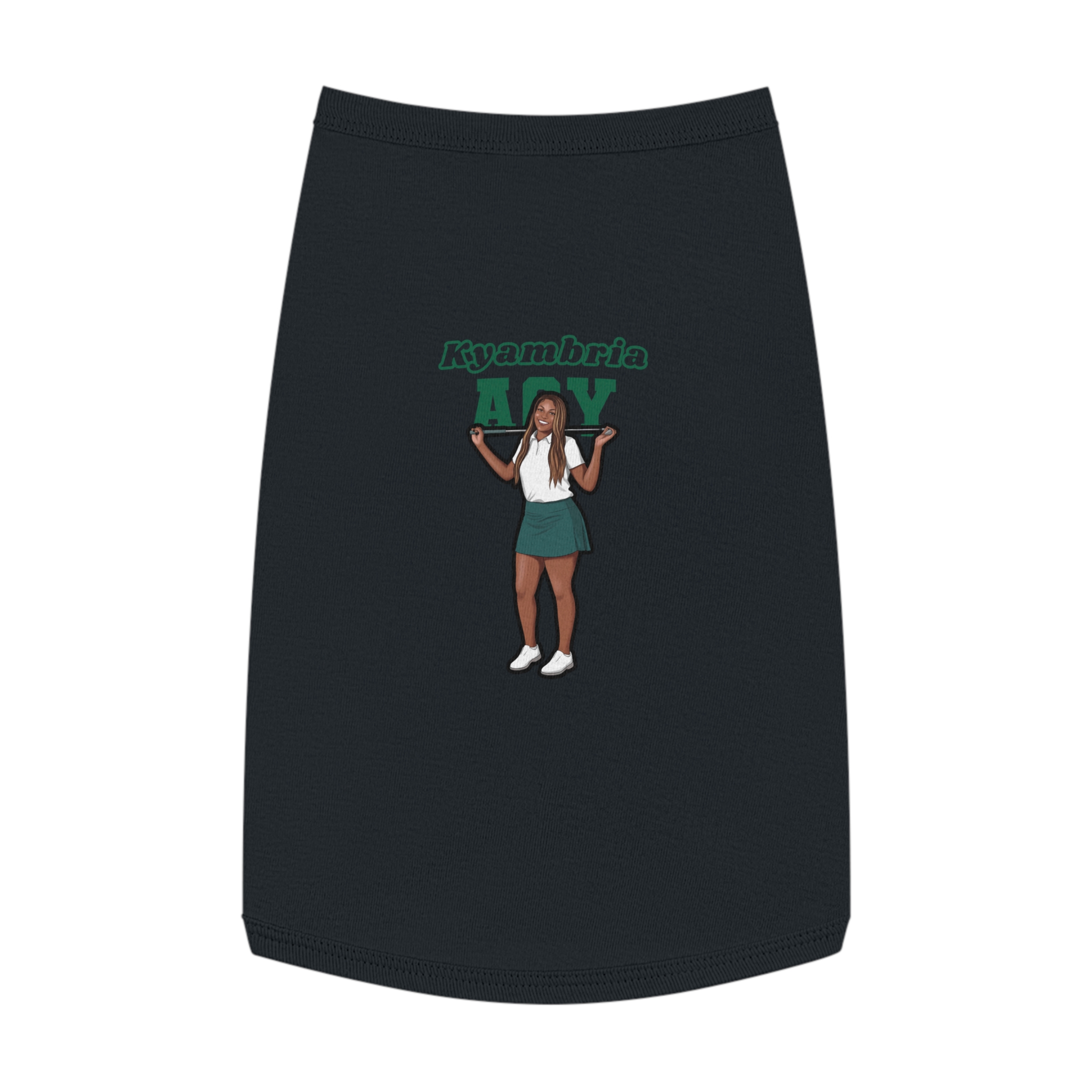 Pet Tank Top — character_name_arch in Black