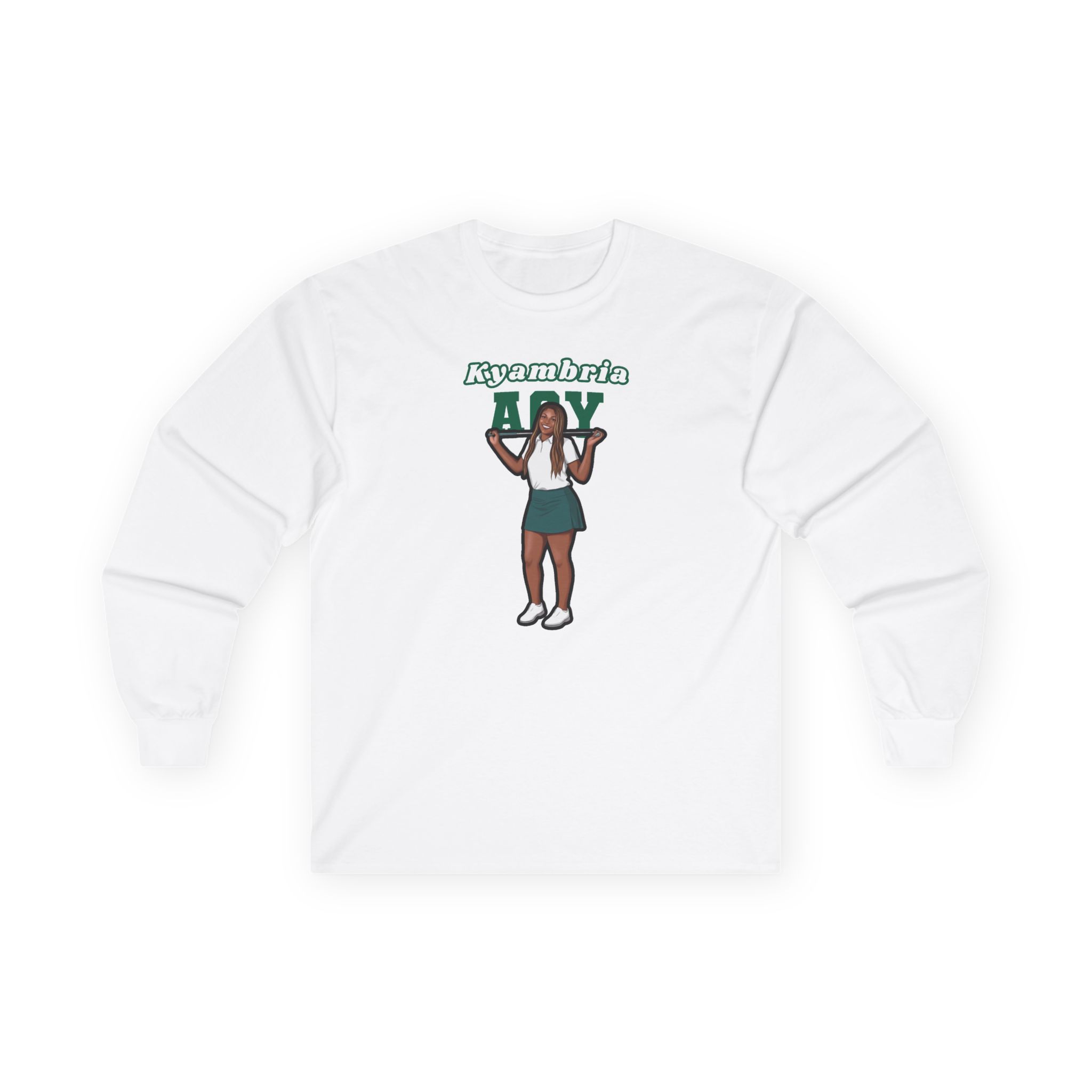 Long Sleeve Tee — character_name_arch in White
