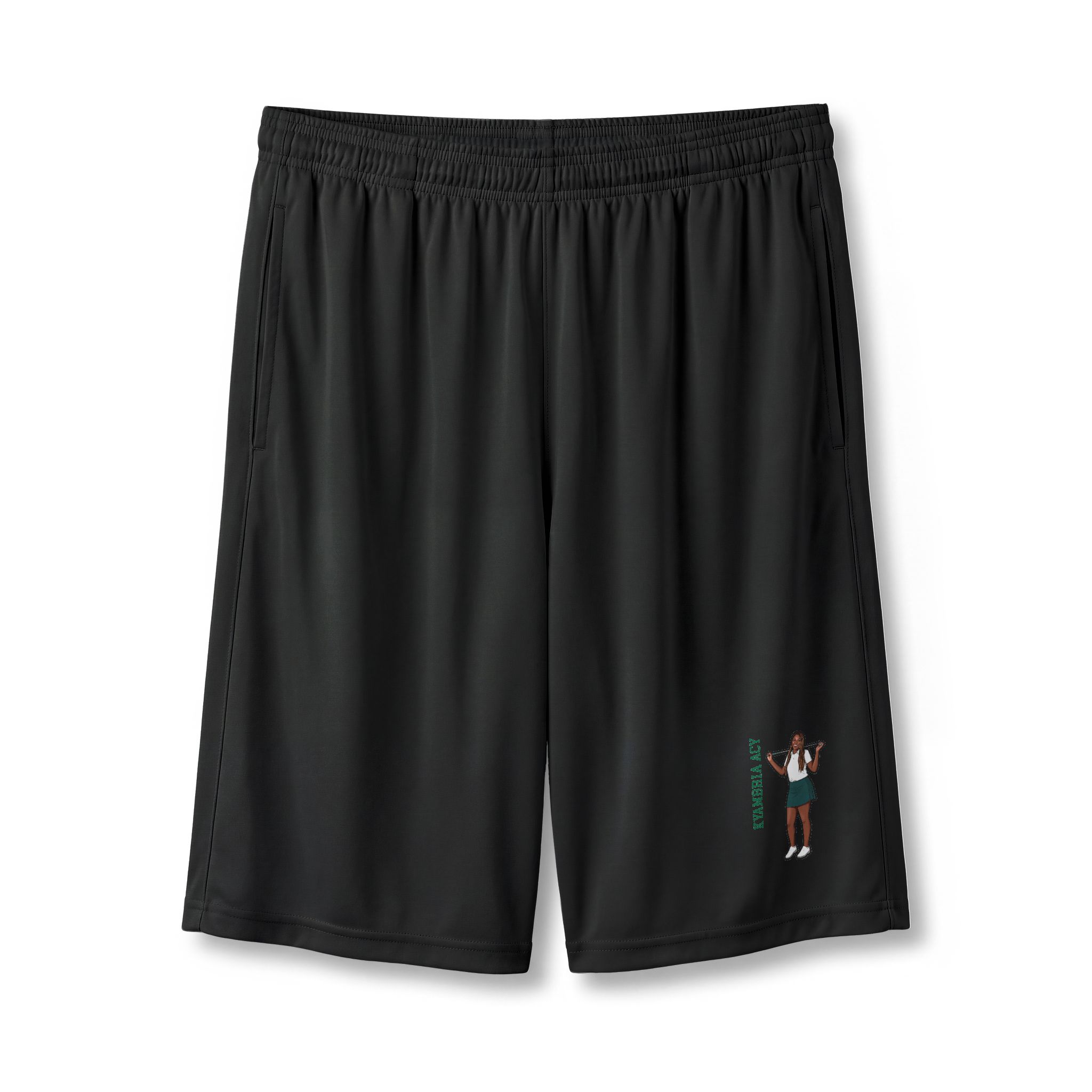 Shorts — character_name_vertical in Black