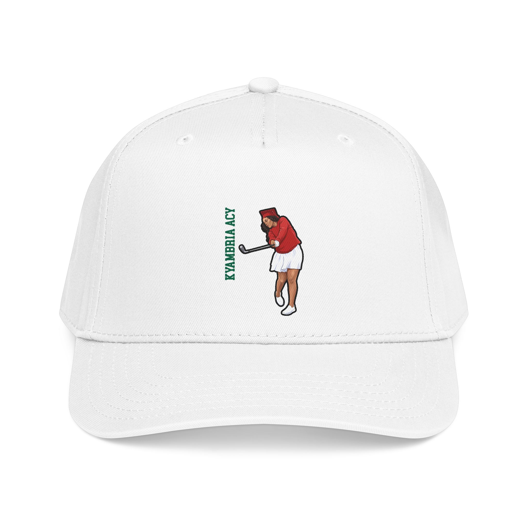 Baseball Cap — character_name_vertical in White