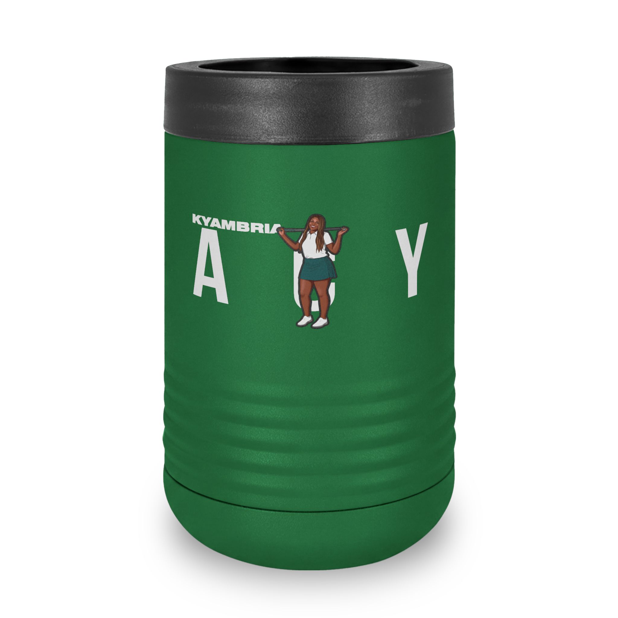 Stainless Can Cooler — character_player_name in Green
