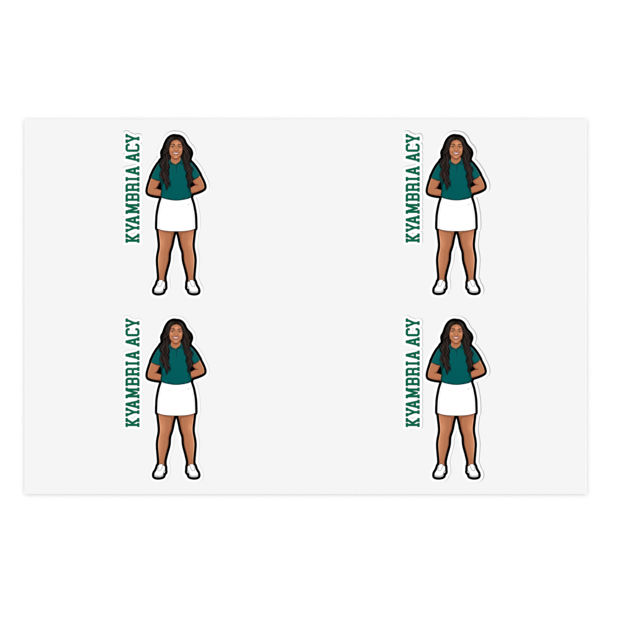 Sticker Sheet — character_name_vertical in Classic