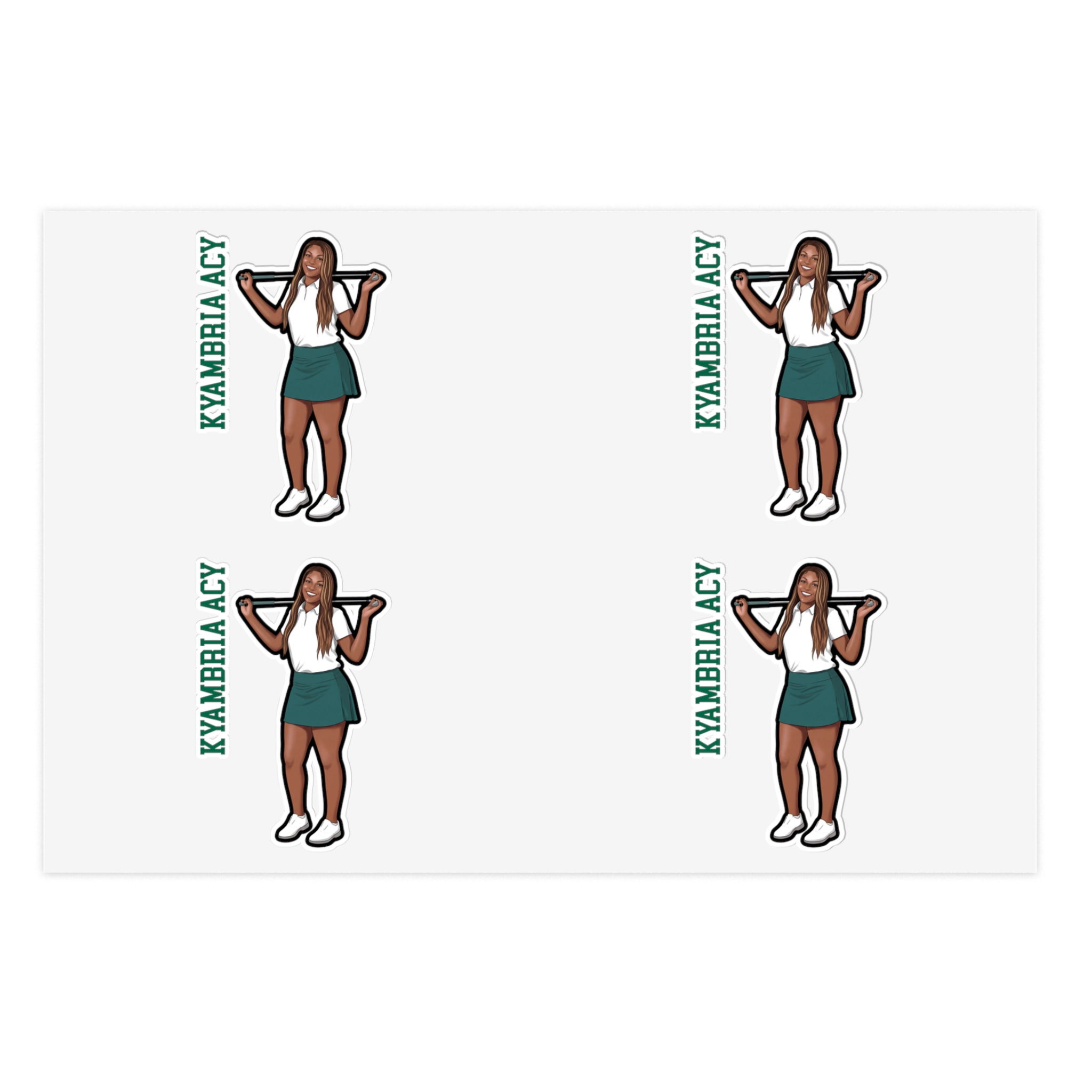 Sticker Sheet — character_name_vertical in Classic