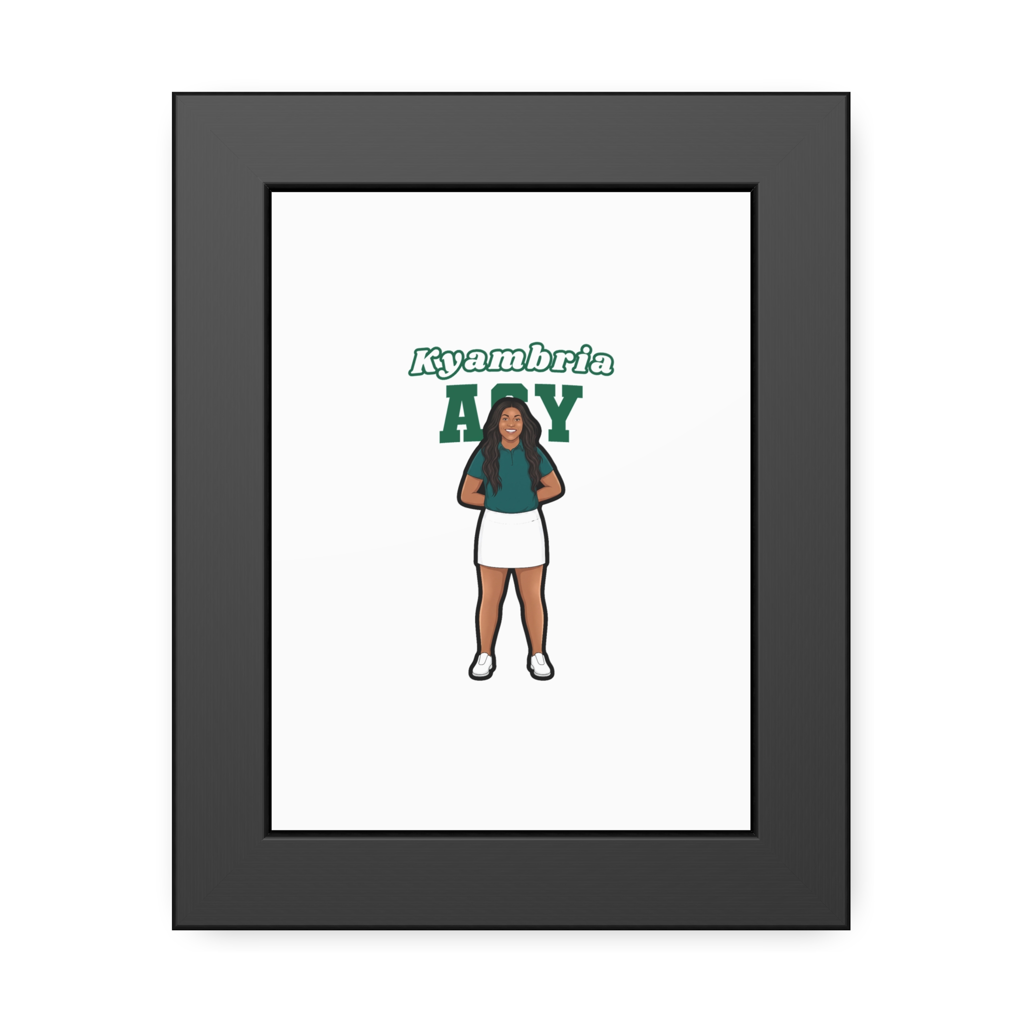 Framed Poster — character_name_arch in Black