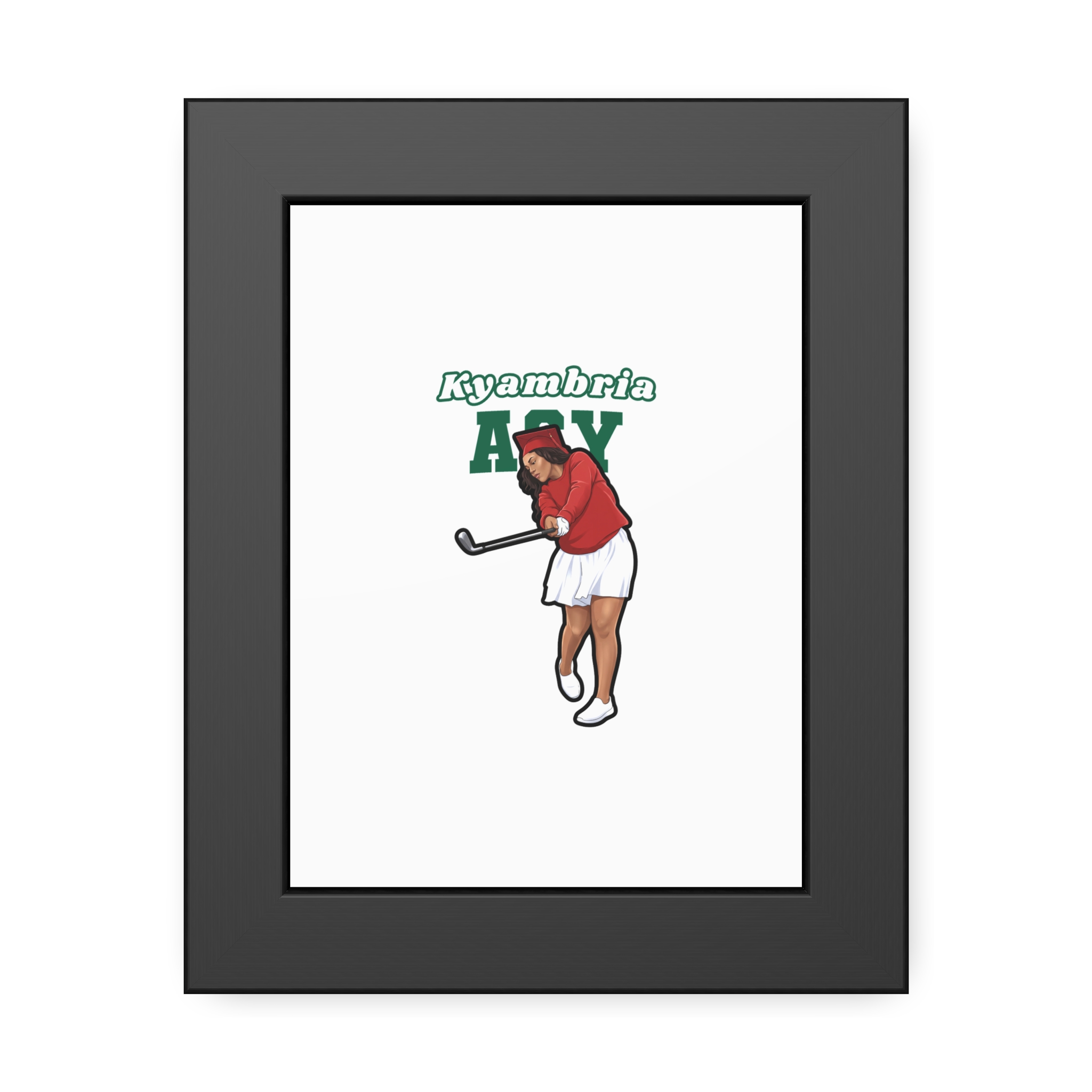Framed Poster — character_name_arch in Black
