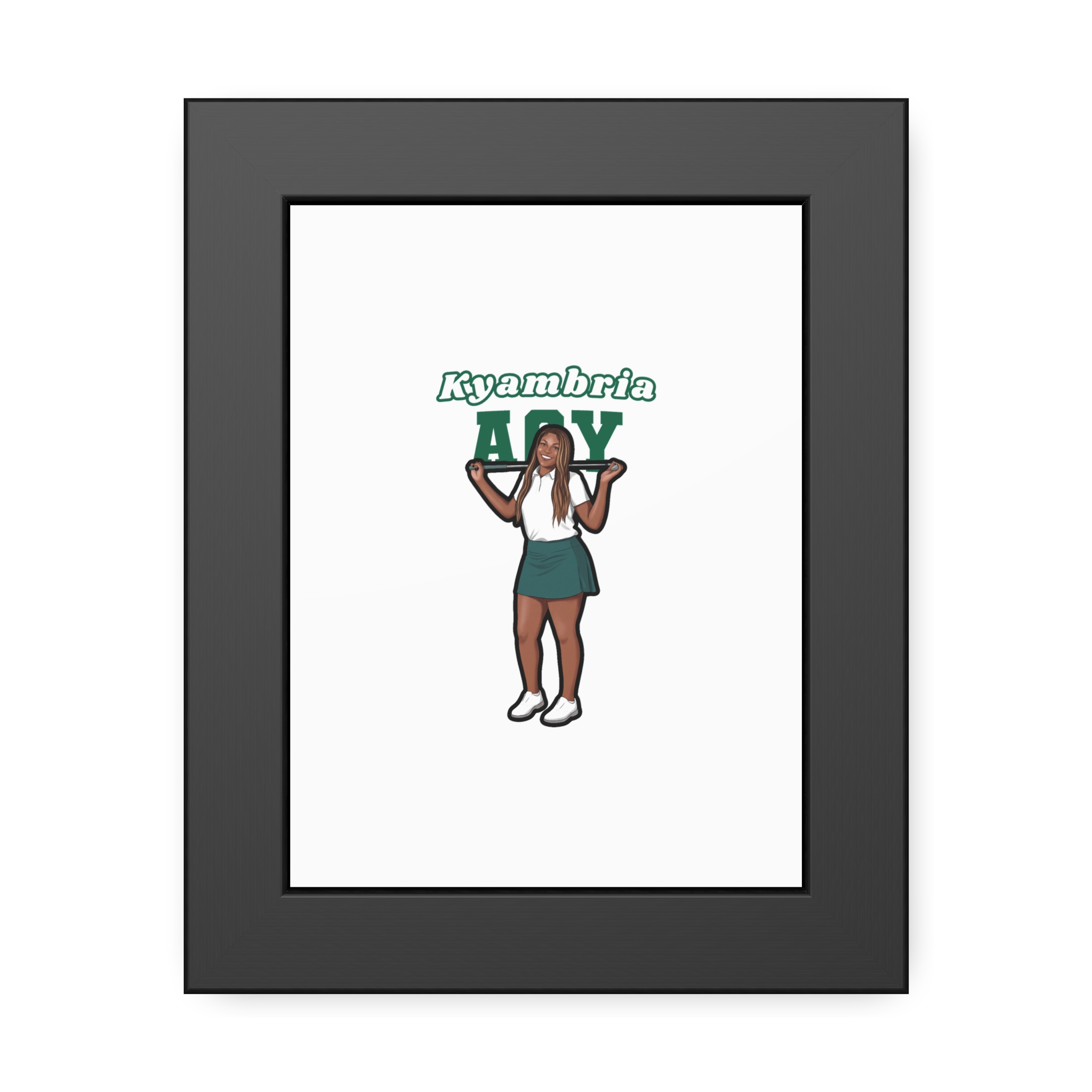 Framed Poster — character_name_arch in Black