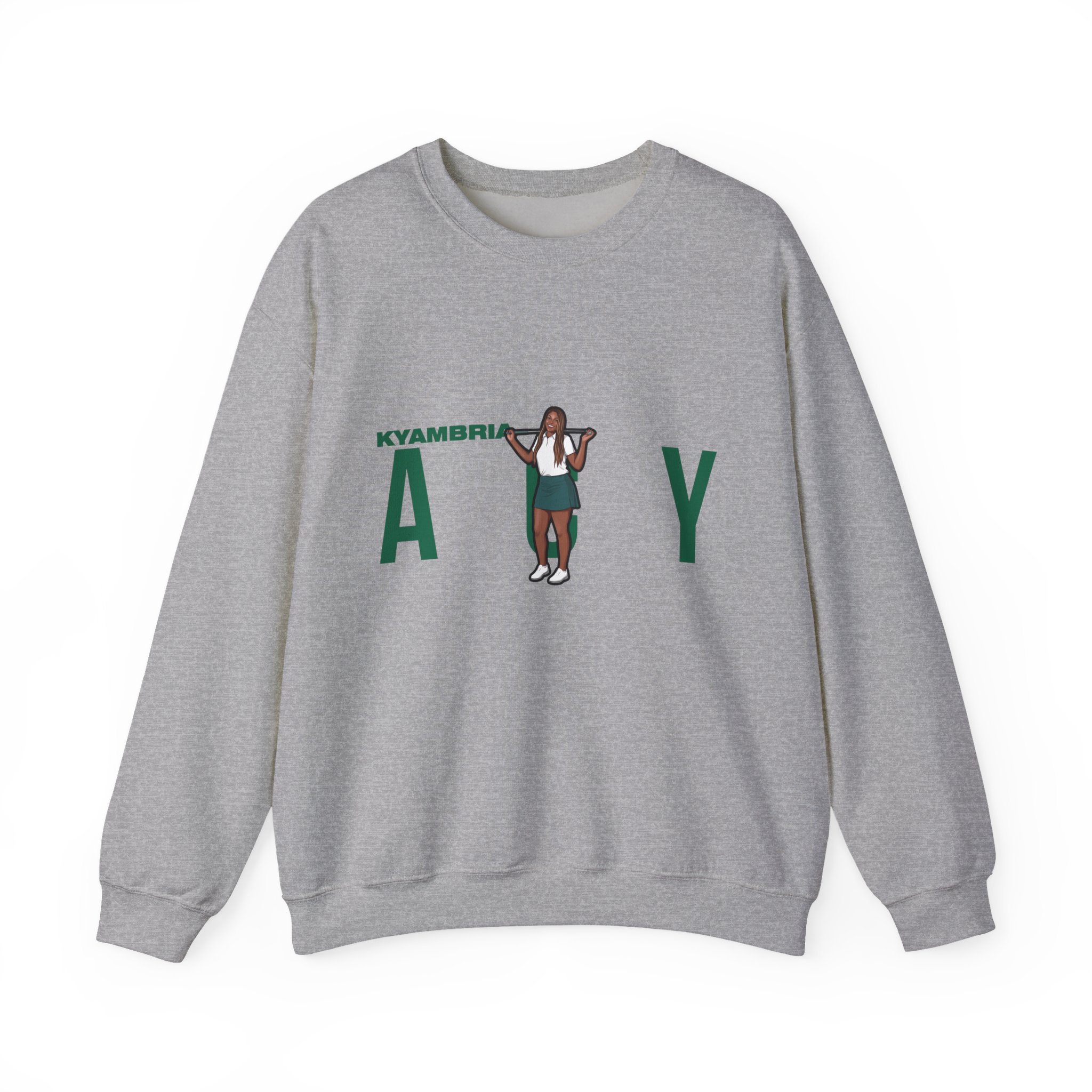 Crewneck Sweatshirt — character_player_name in Grey