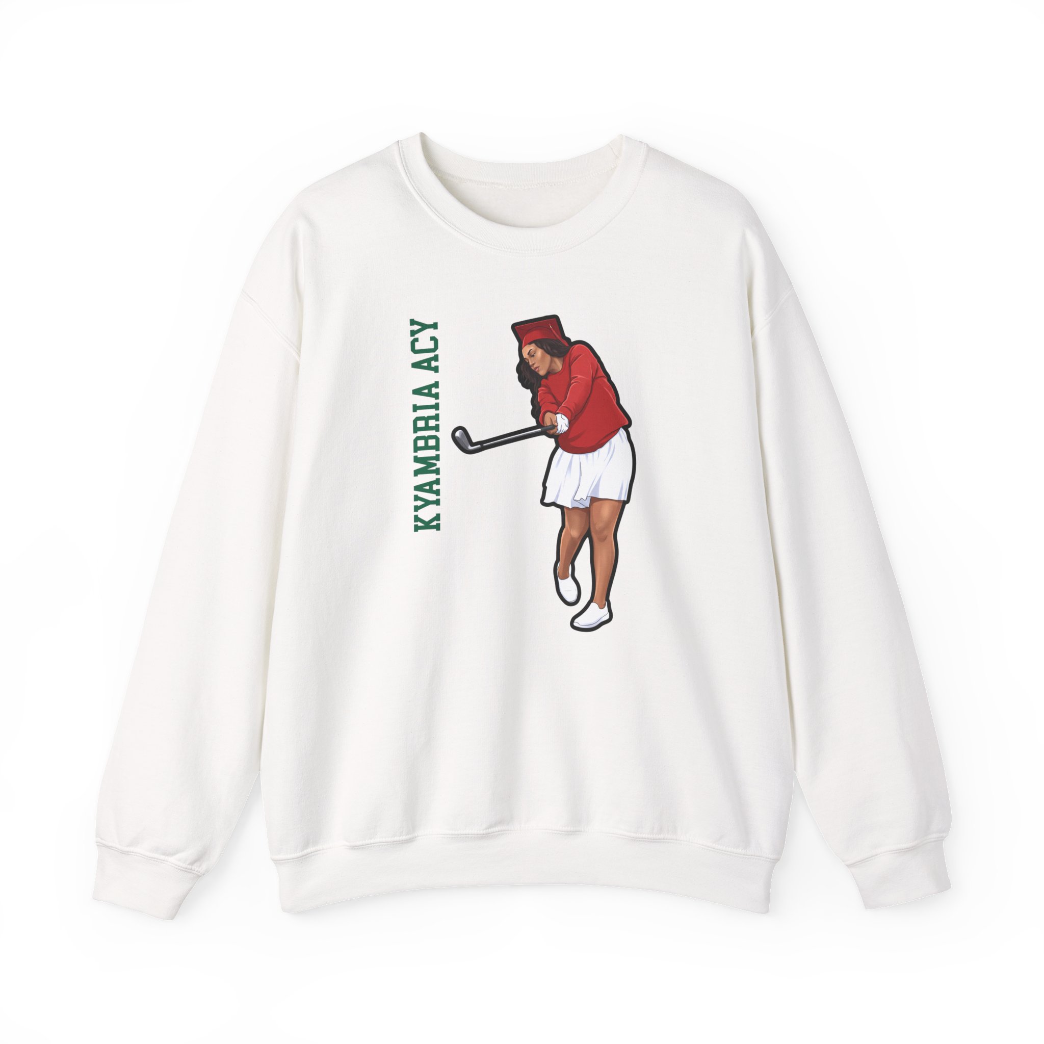 Crewneck Sweatshirt — character_name_vertical in White