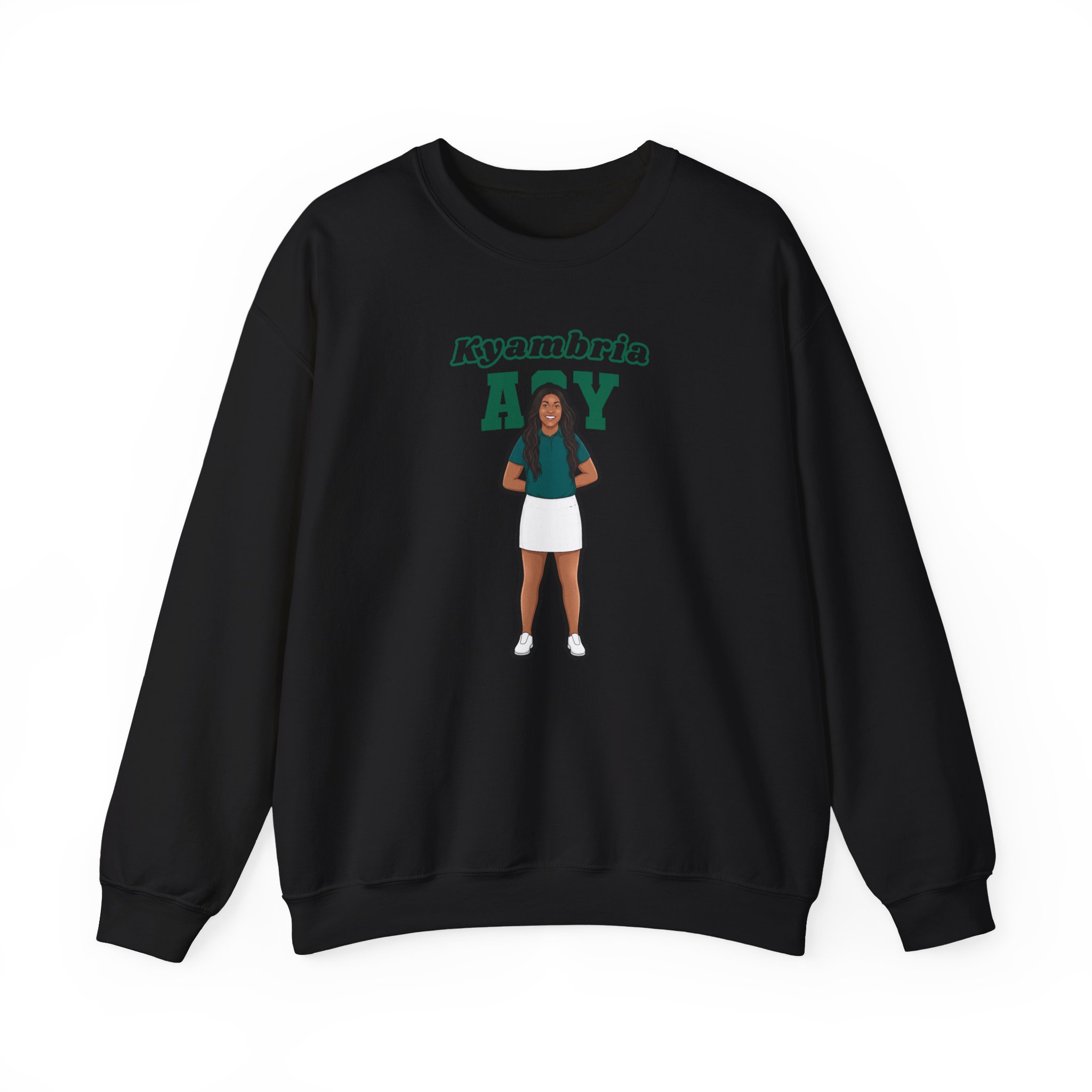 Crewneck Sweatshirt — character_name_arch in Black