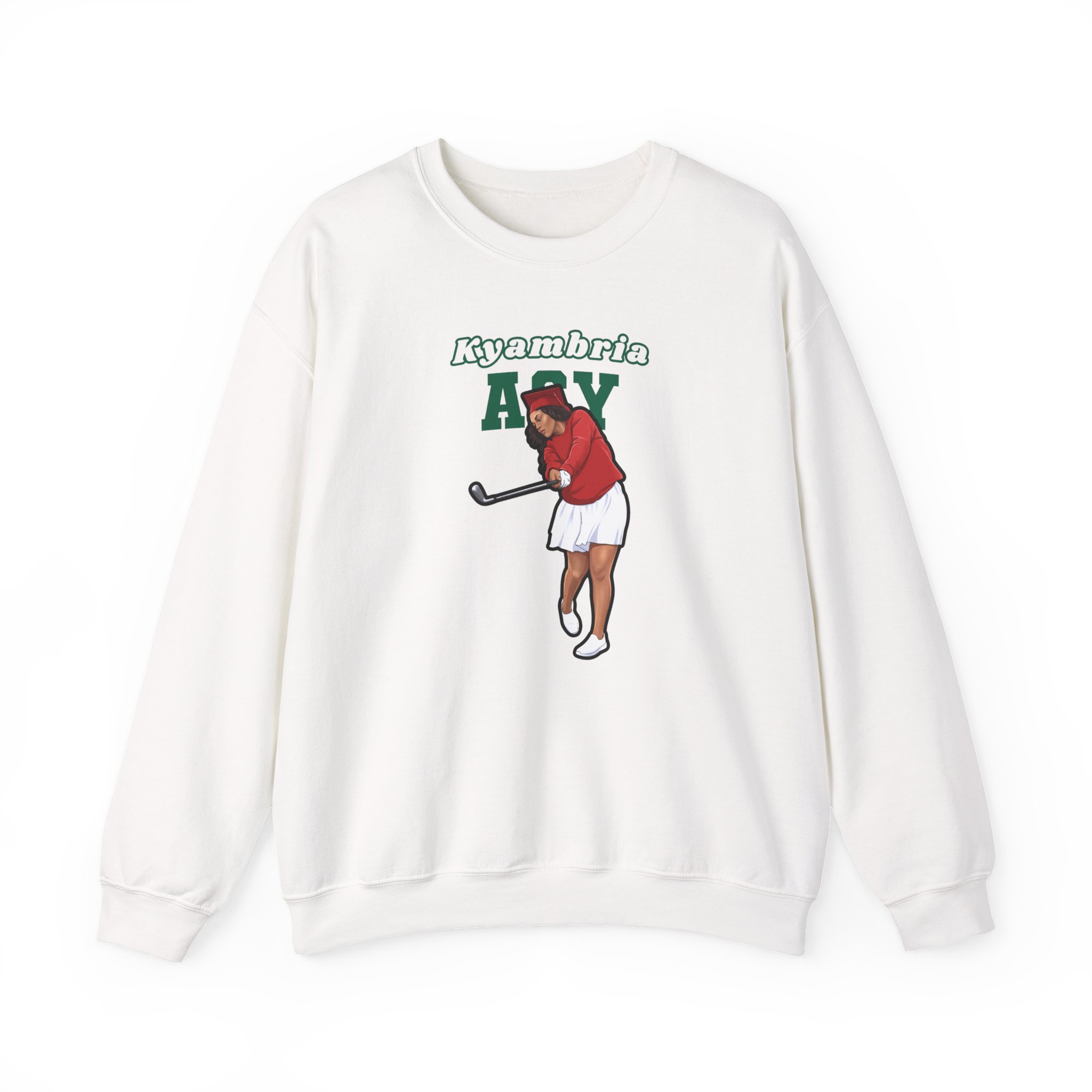 Crewneck Sweatshirt — character_name_arch in White