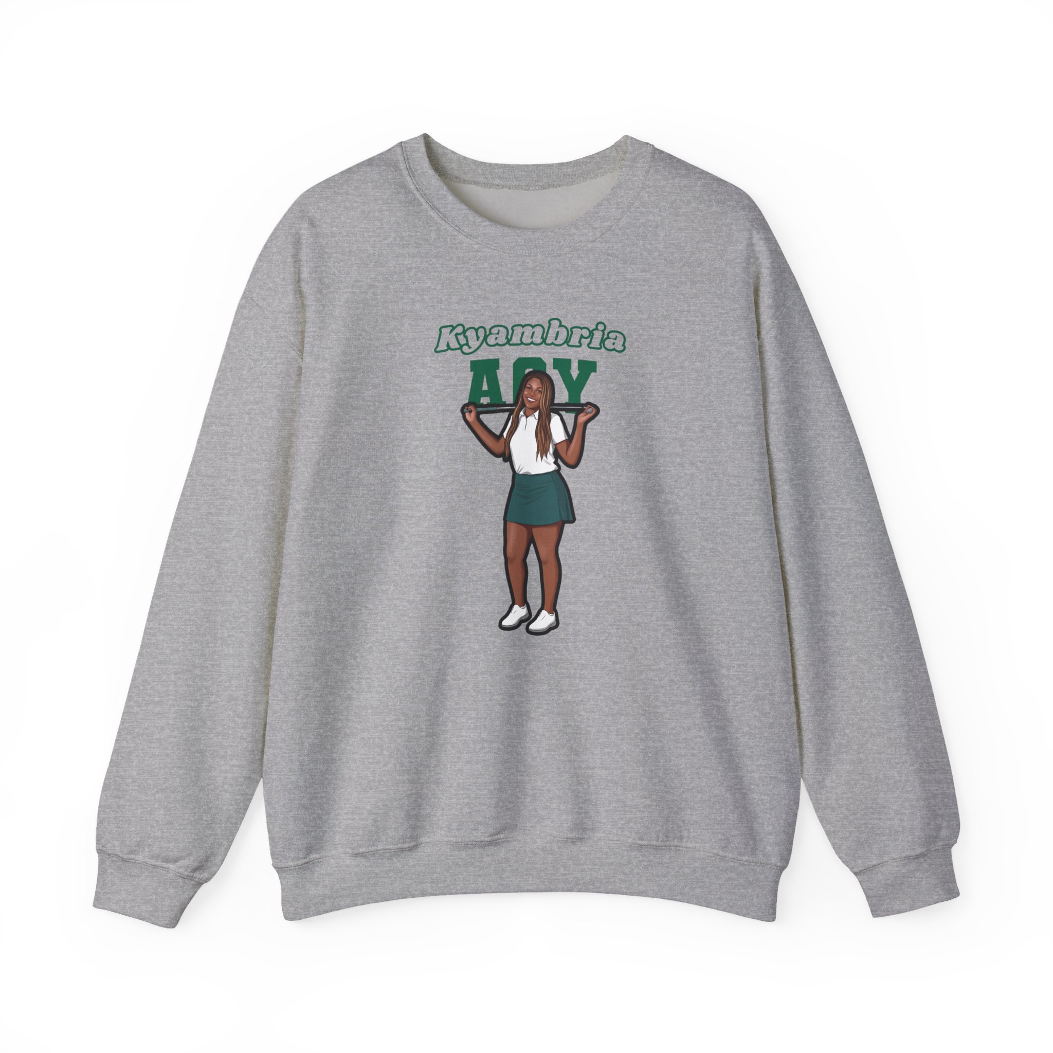 Crewneck Sweatshirt — character_name_arch in Grey