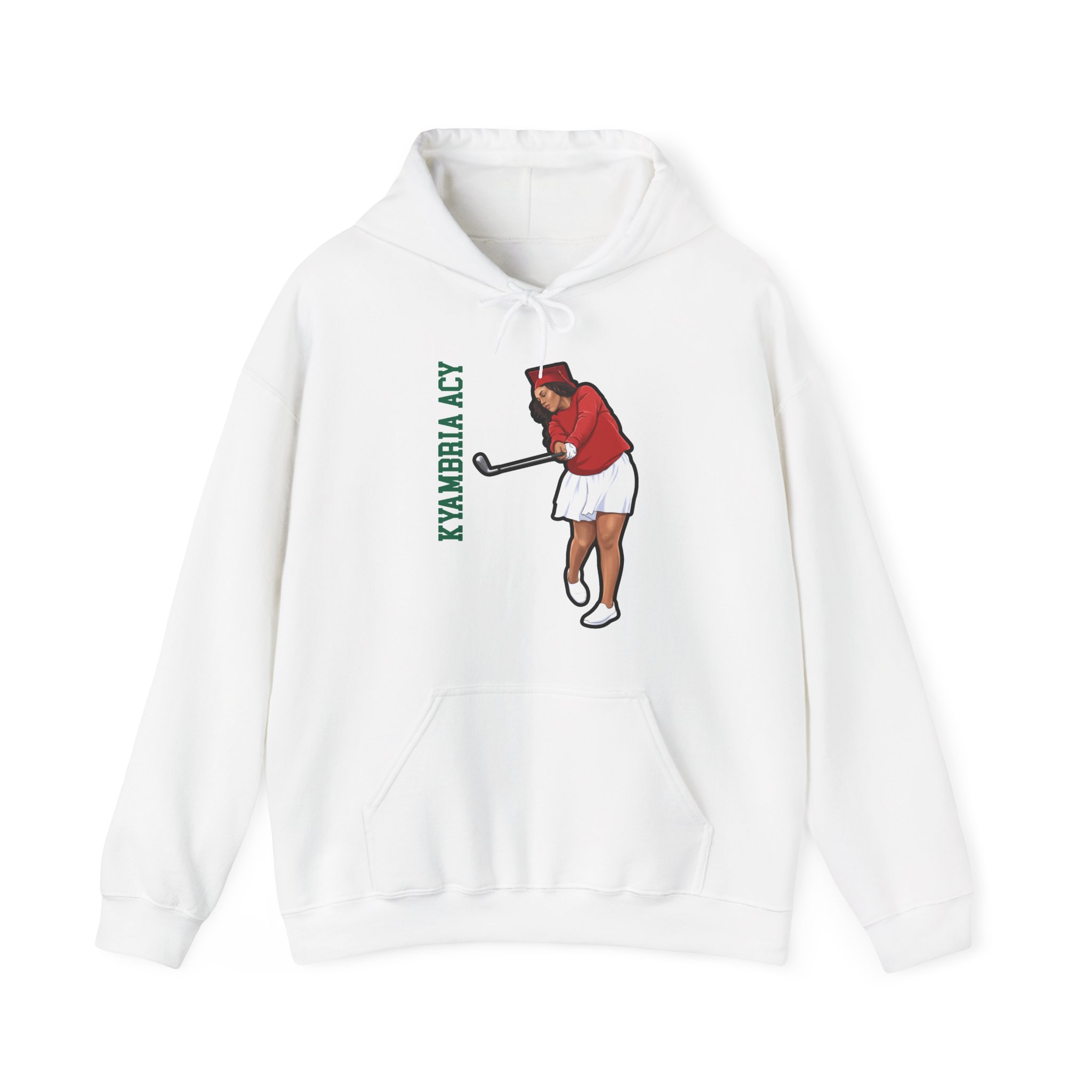 Hoodie — character_name_vertical in White