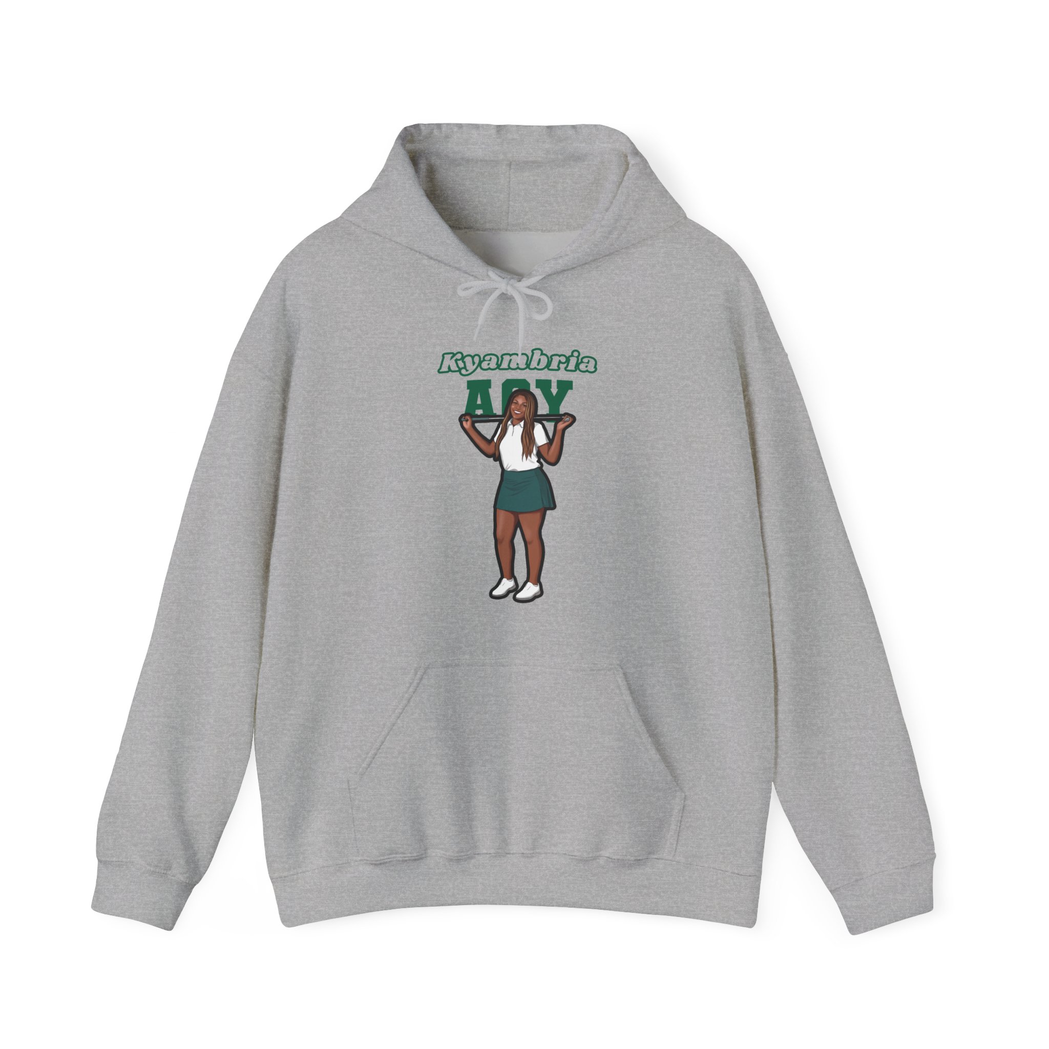 Hoodie — character_name_arch in Grey