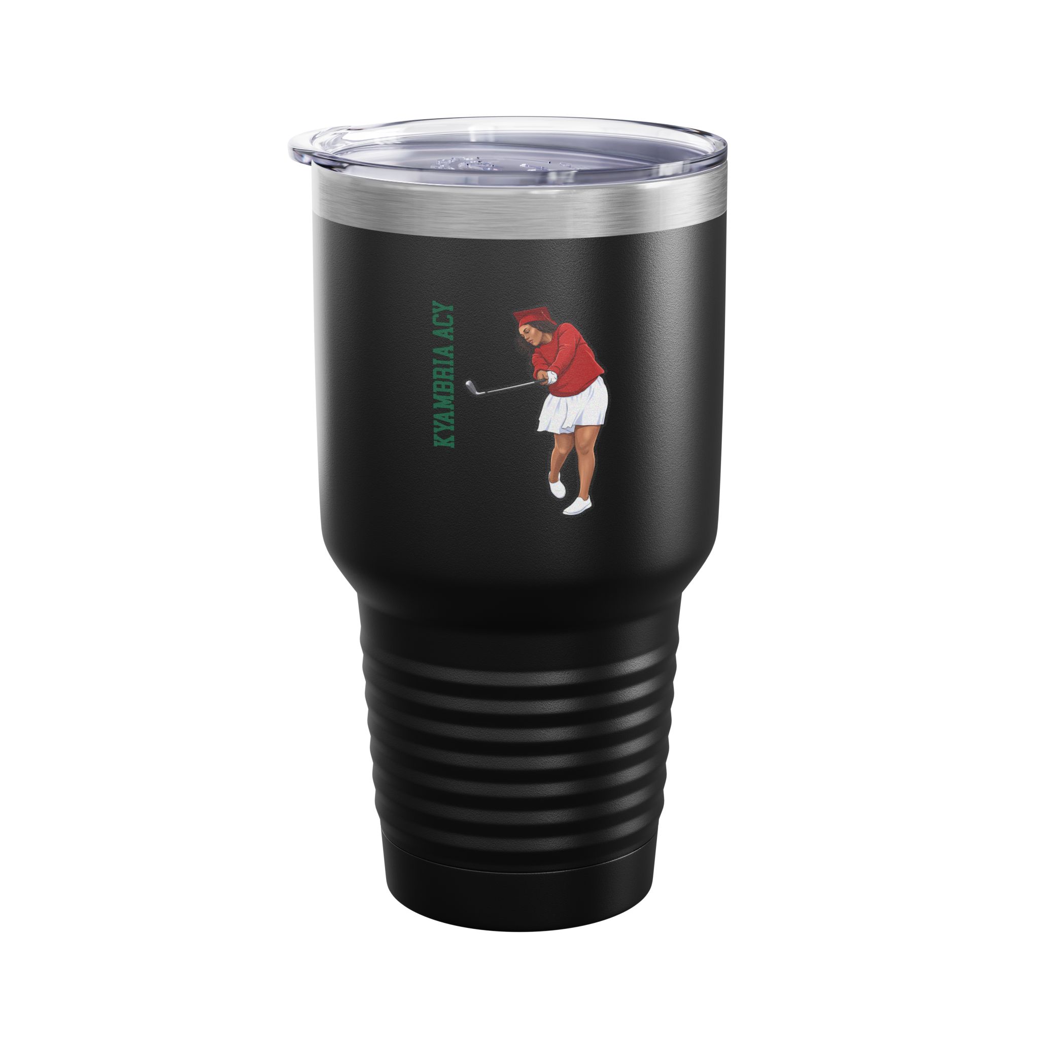 30oz Tumbler — character_name_vertical in Black