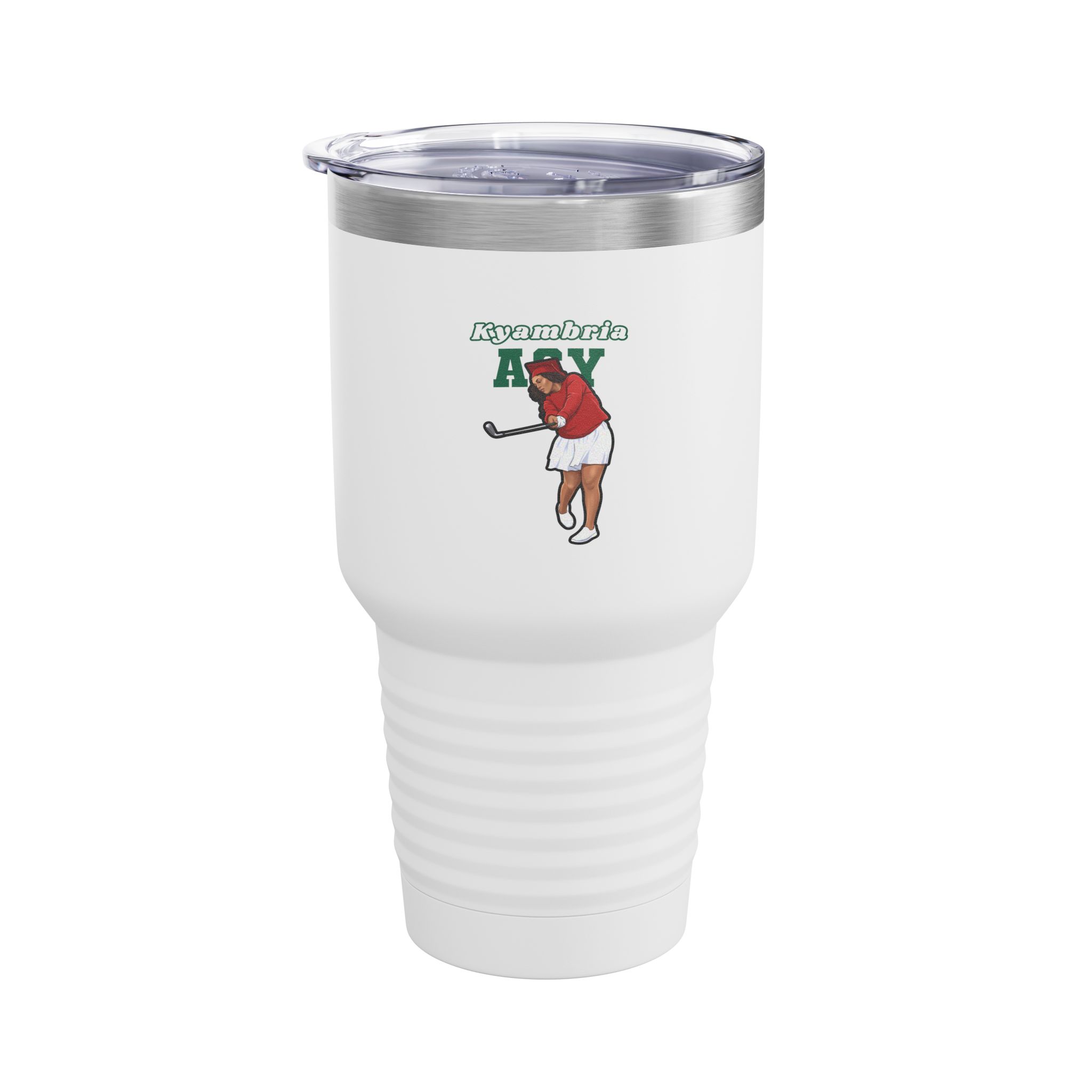 30oz Tumbler — character_name_arch in White