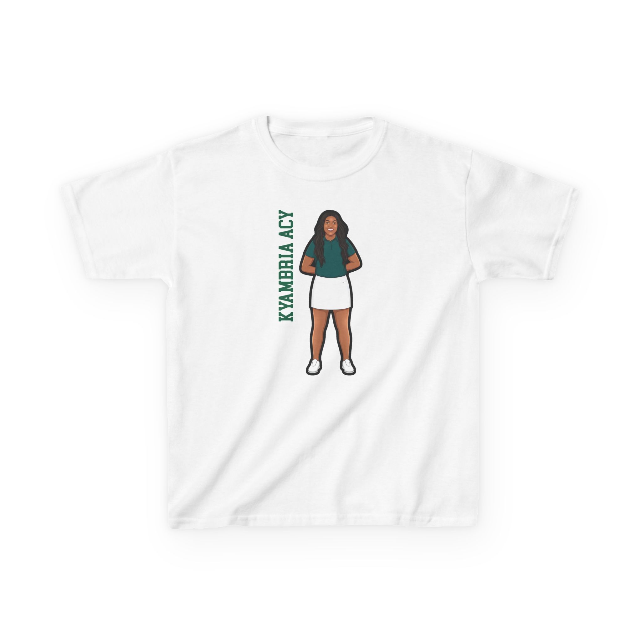 Youth Tee — character_name_vertical in White