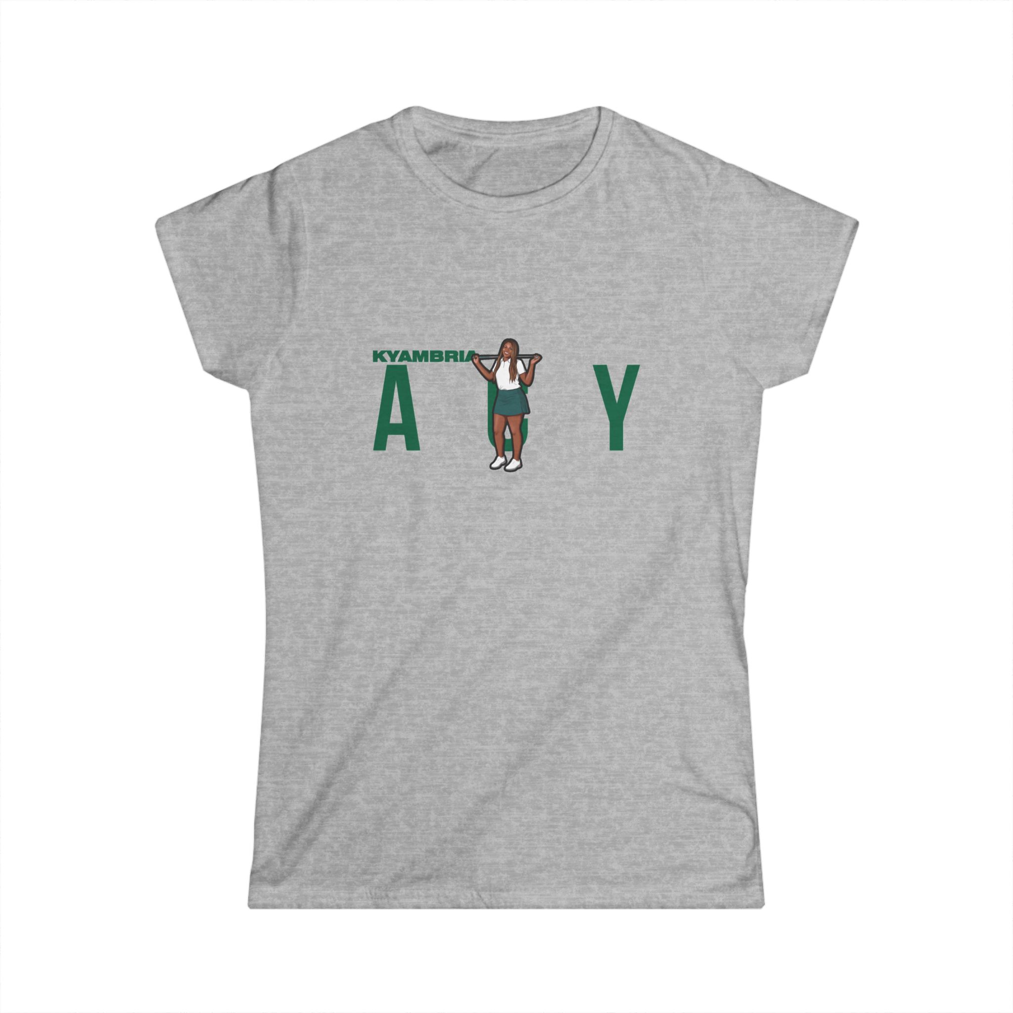 Women's Softstyle Tee — character_player_name in Grey
