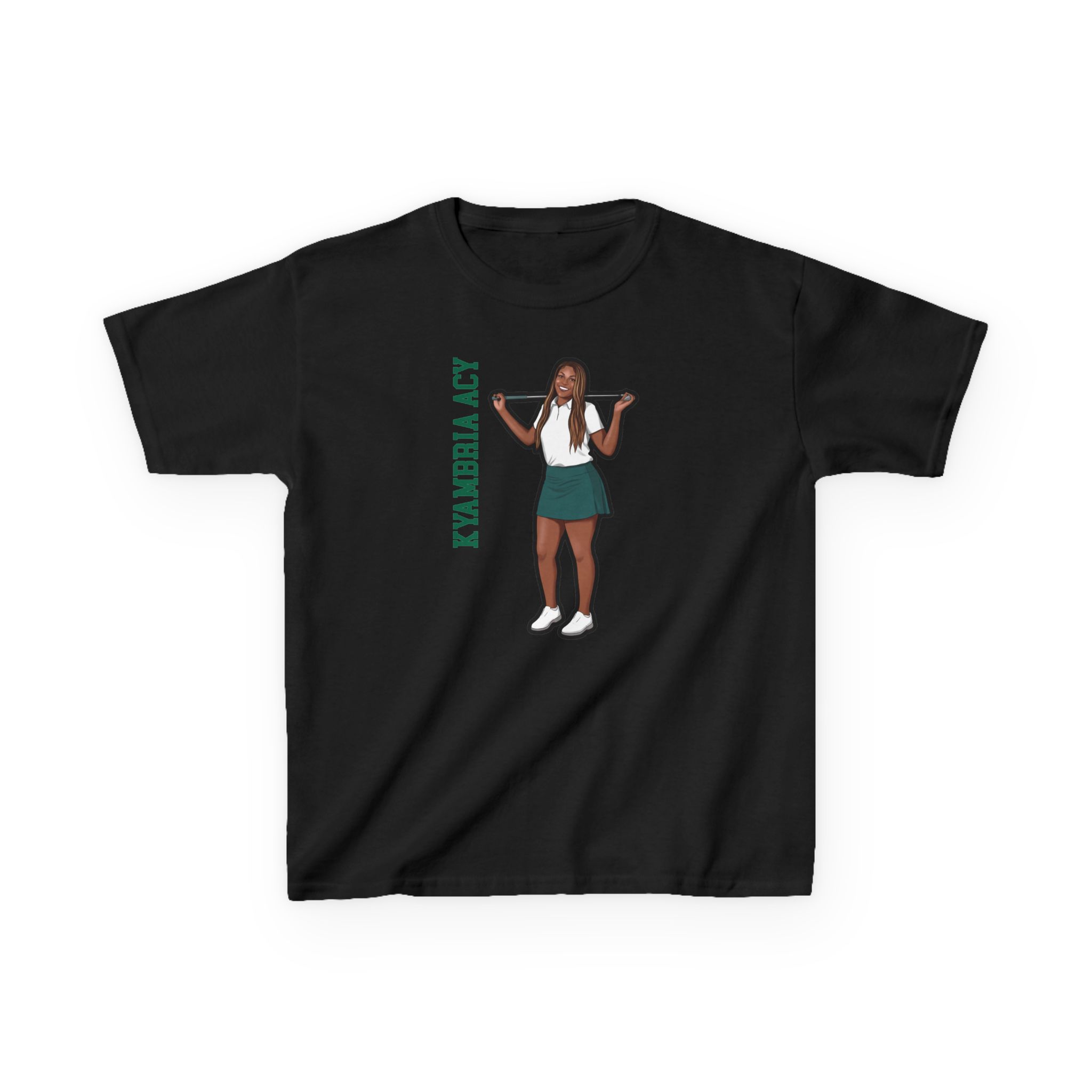 Youth Tee — character_name_vertical in Black