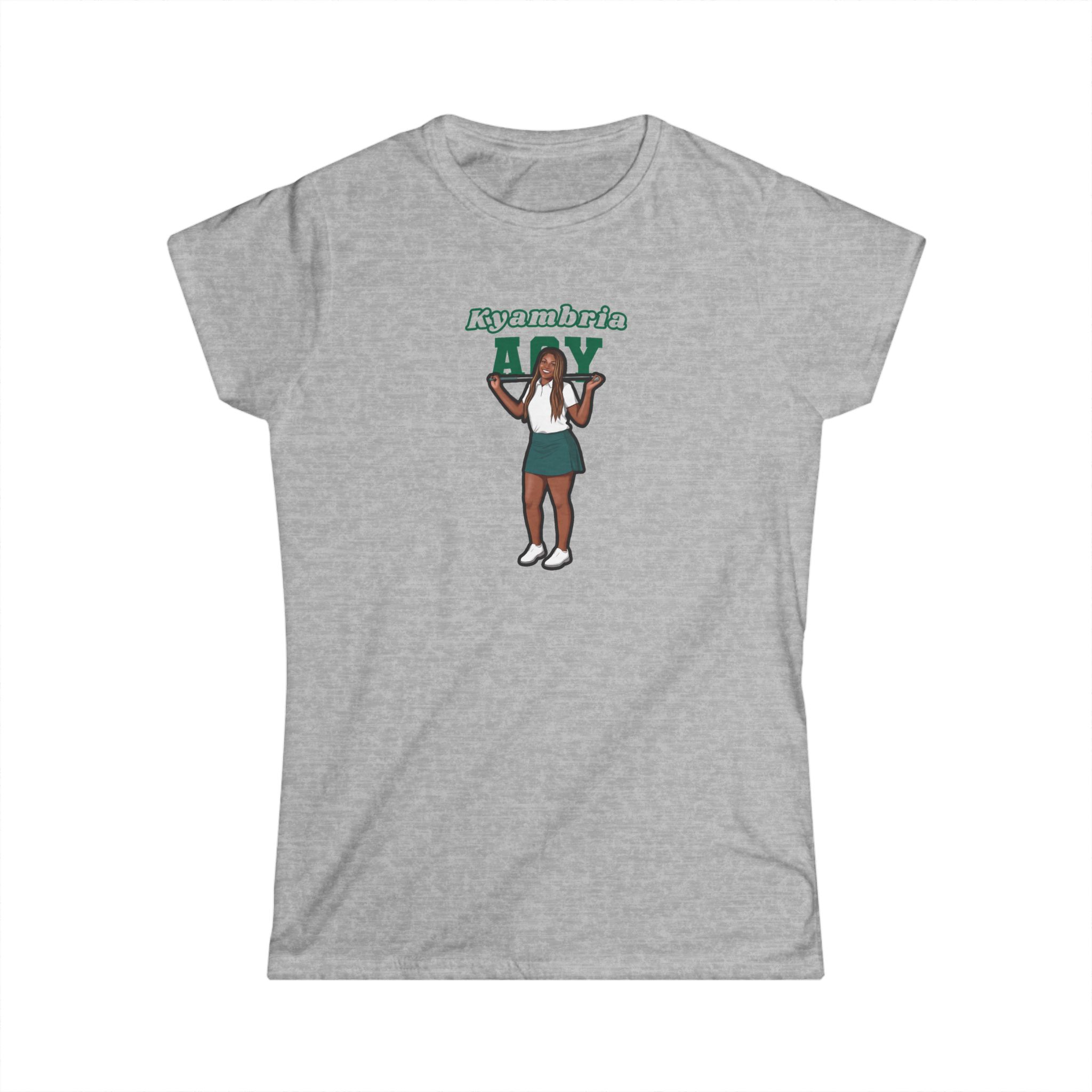 Women's Softstyle Tee — character_name_arch in Grey
