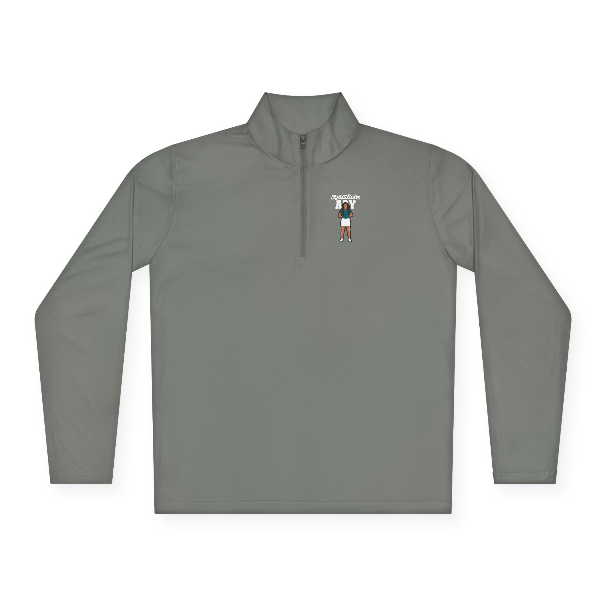 Q-Zip Pullover — character_name_arch in Grey