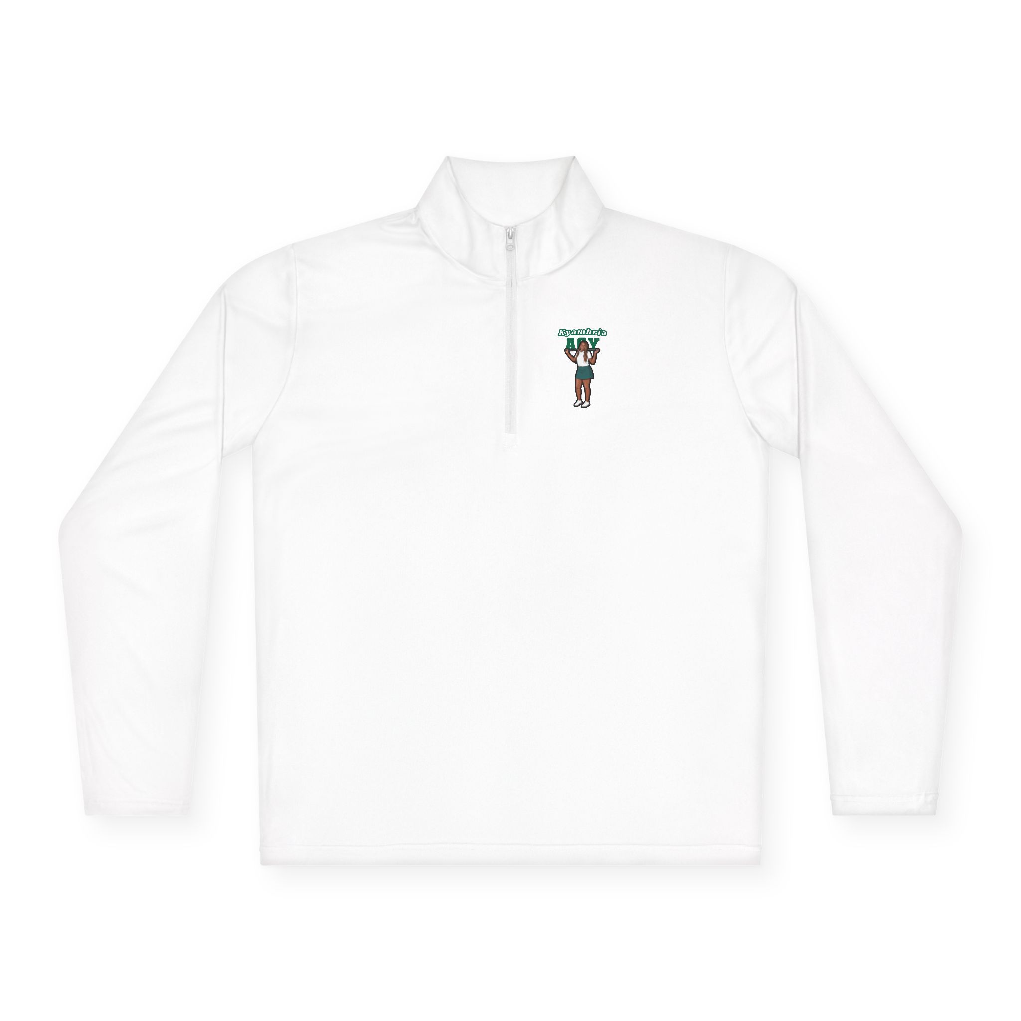 Q-Zip Pullover — character_name_arch in White
