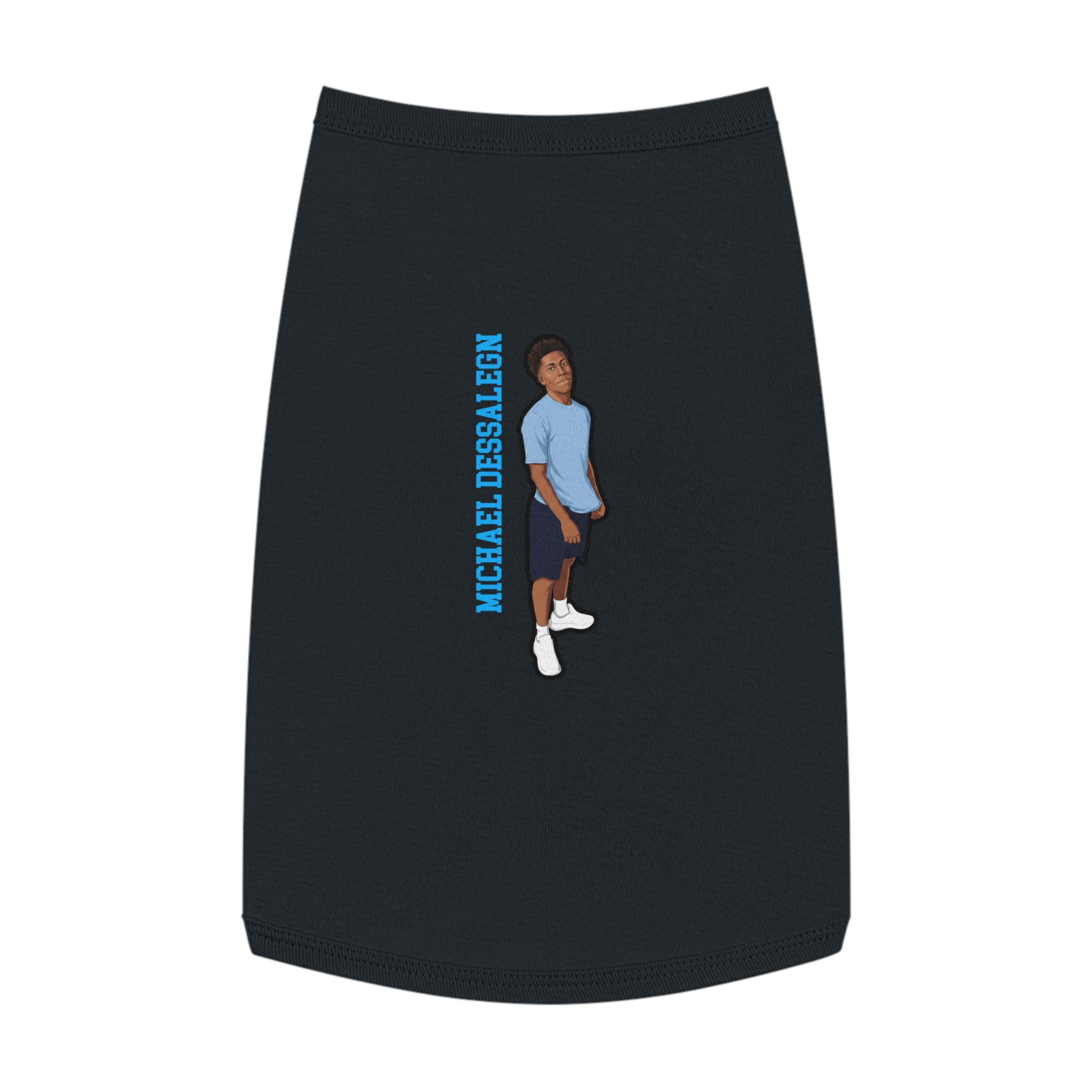 Pet Tank Top — character_name_vertical in Black