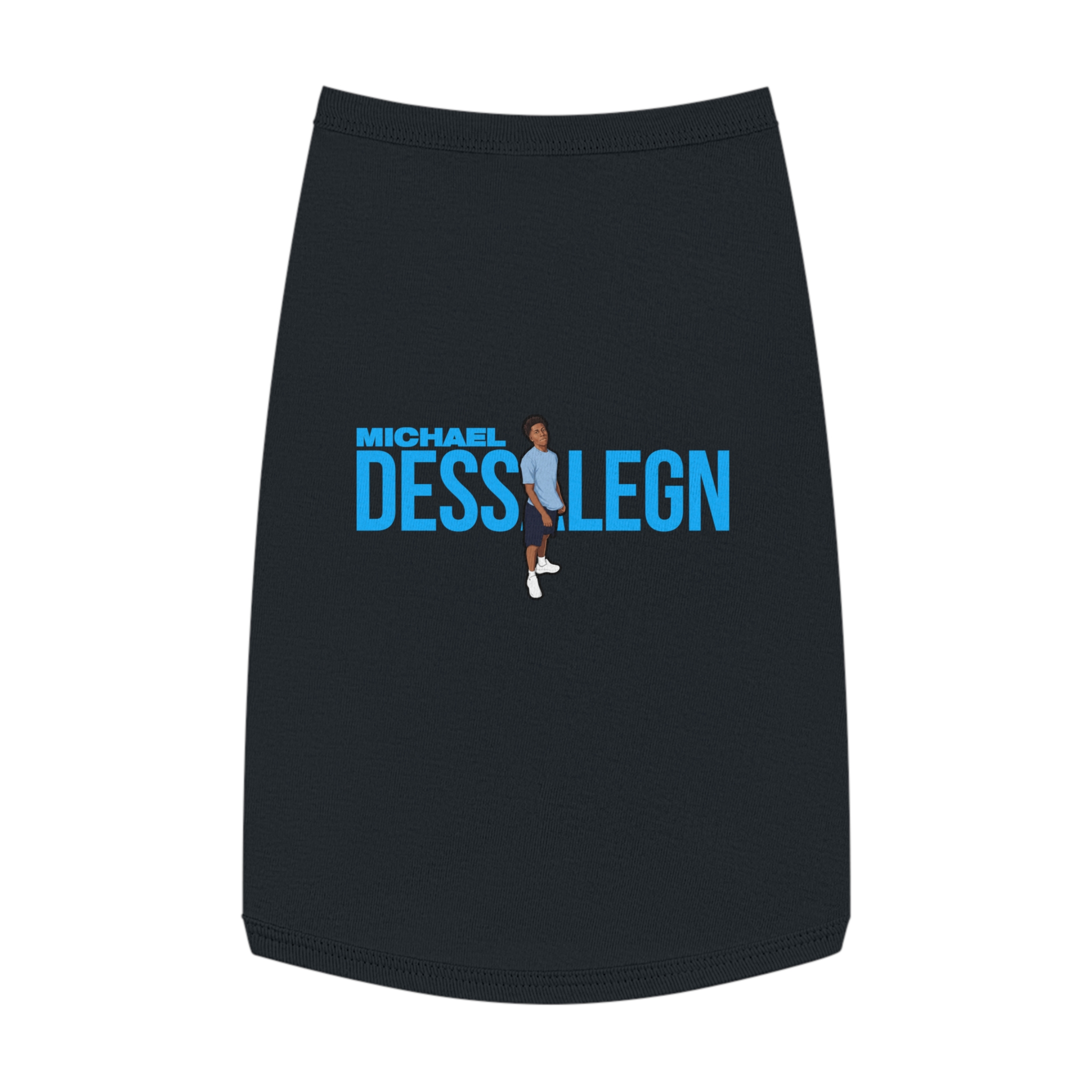 Pet Tank Top — character_player_name in Black