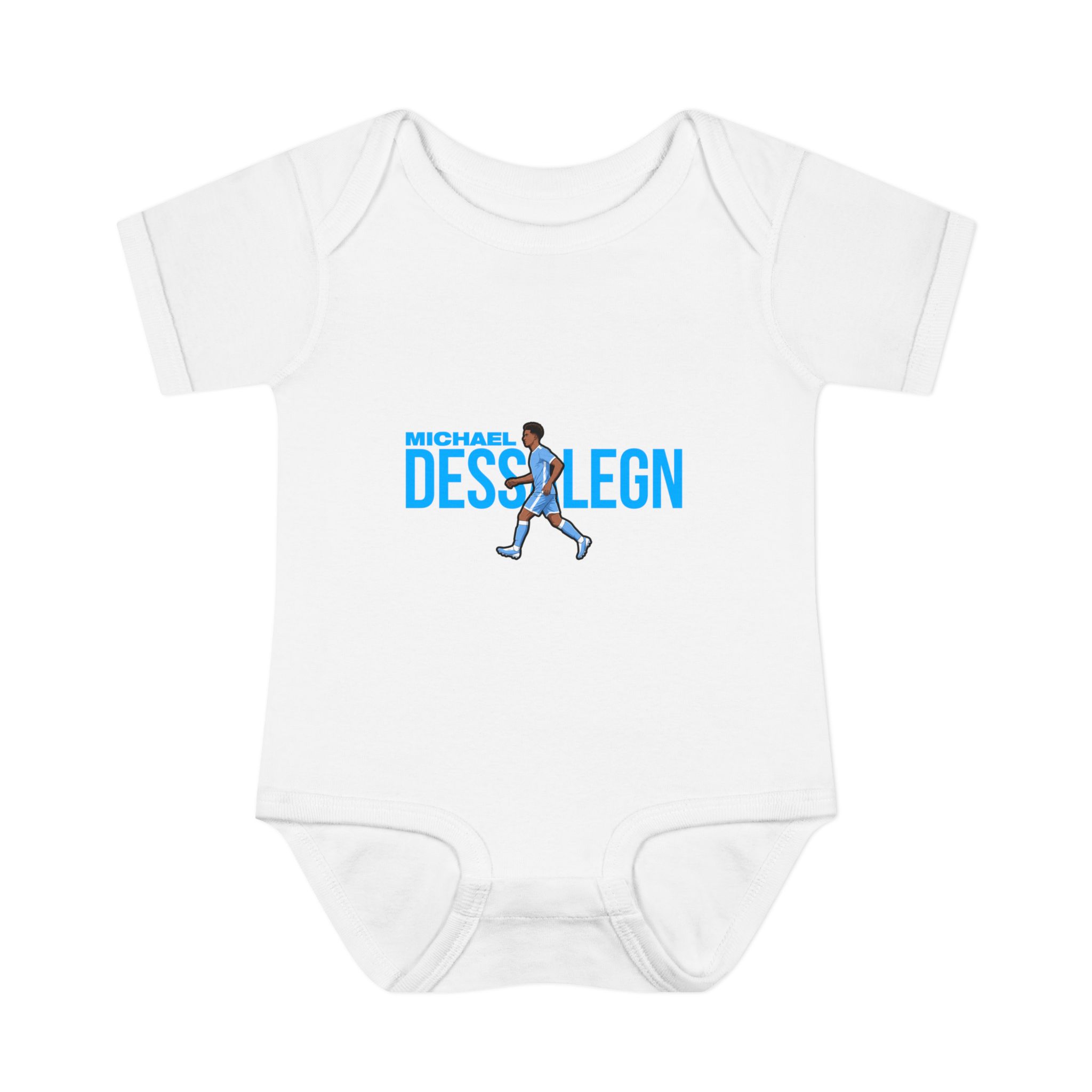 Baby Onesie — character_player_name in White
