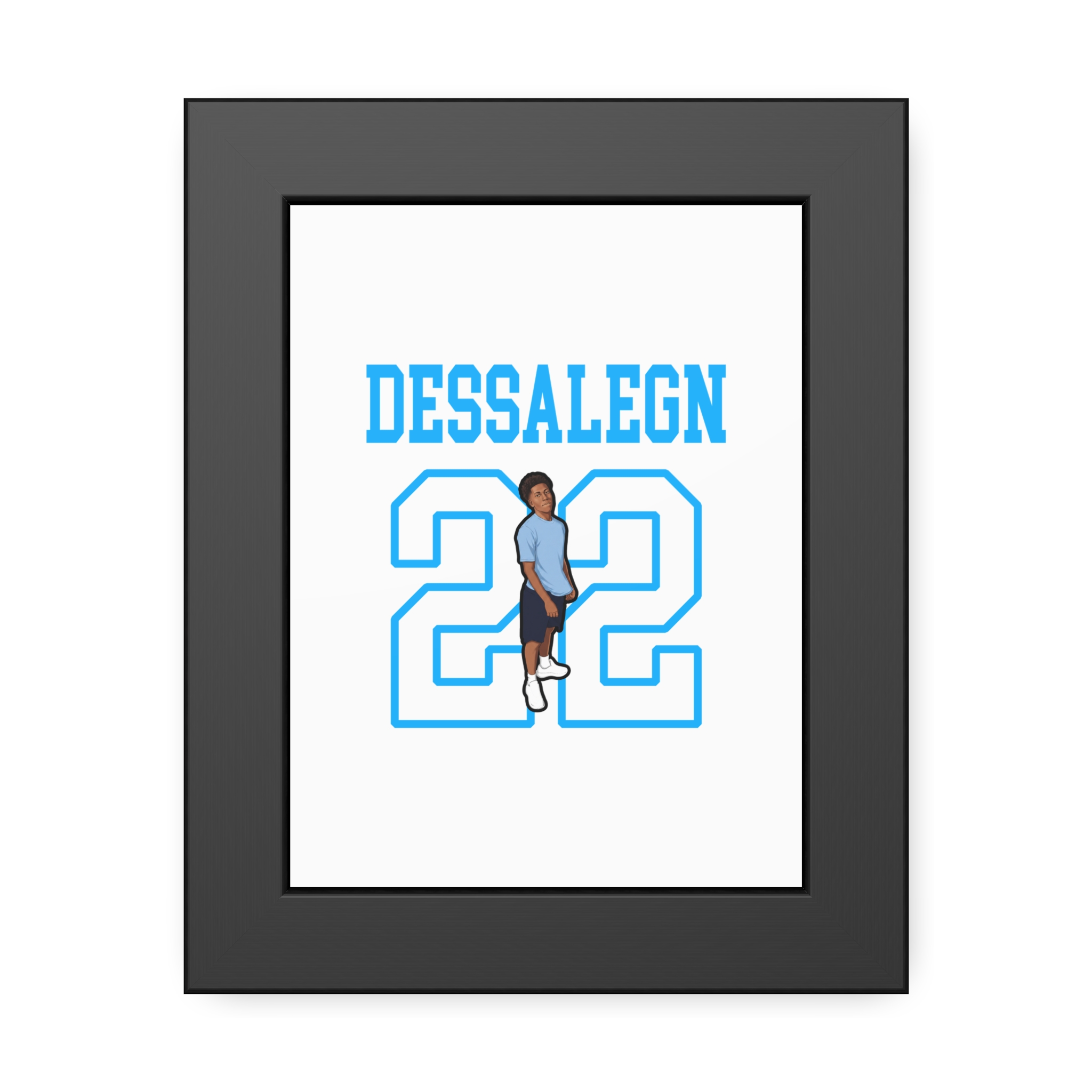 Framed Poster — character_shirsey in Black