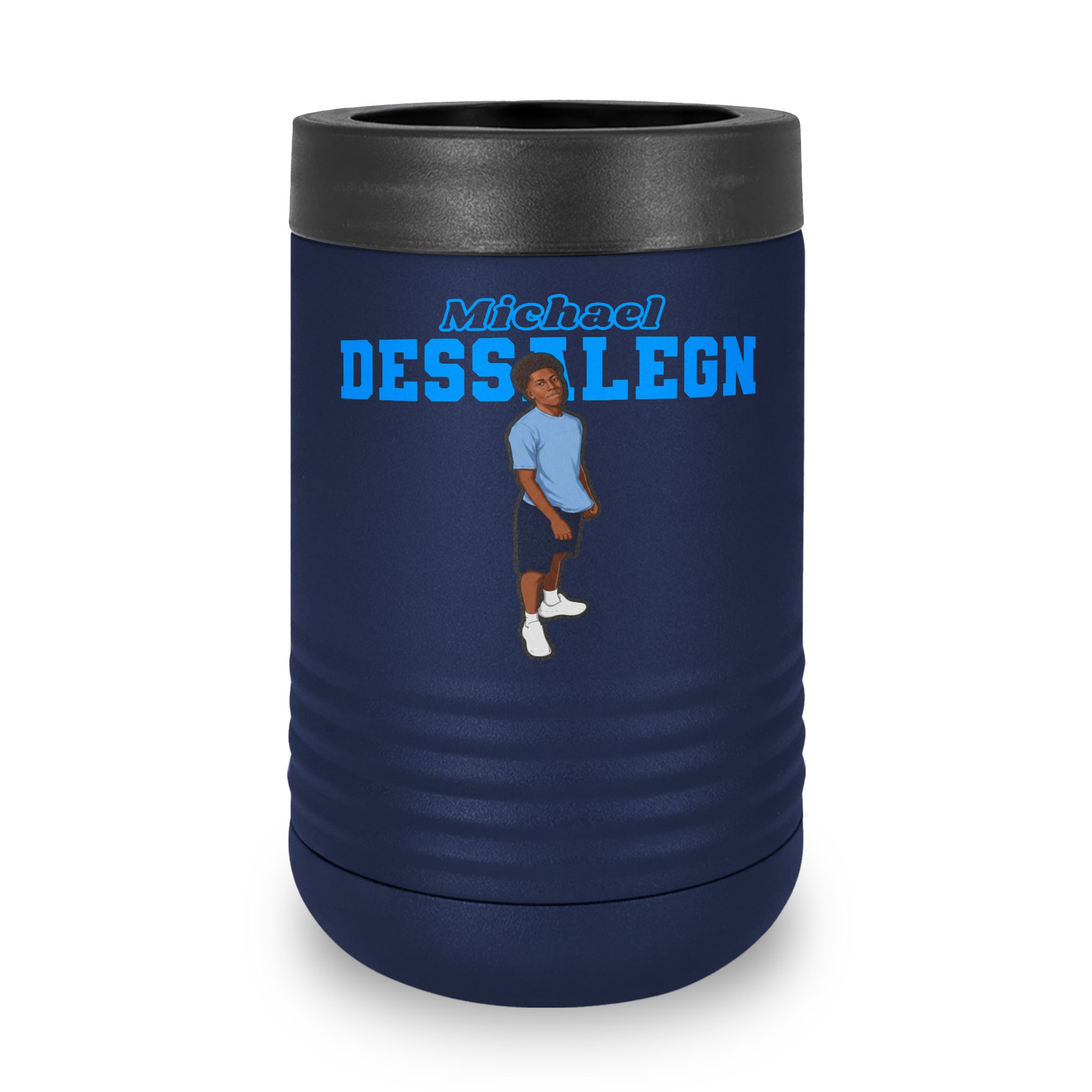 Stainless Can Cooler — character_name_arch in Navy