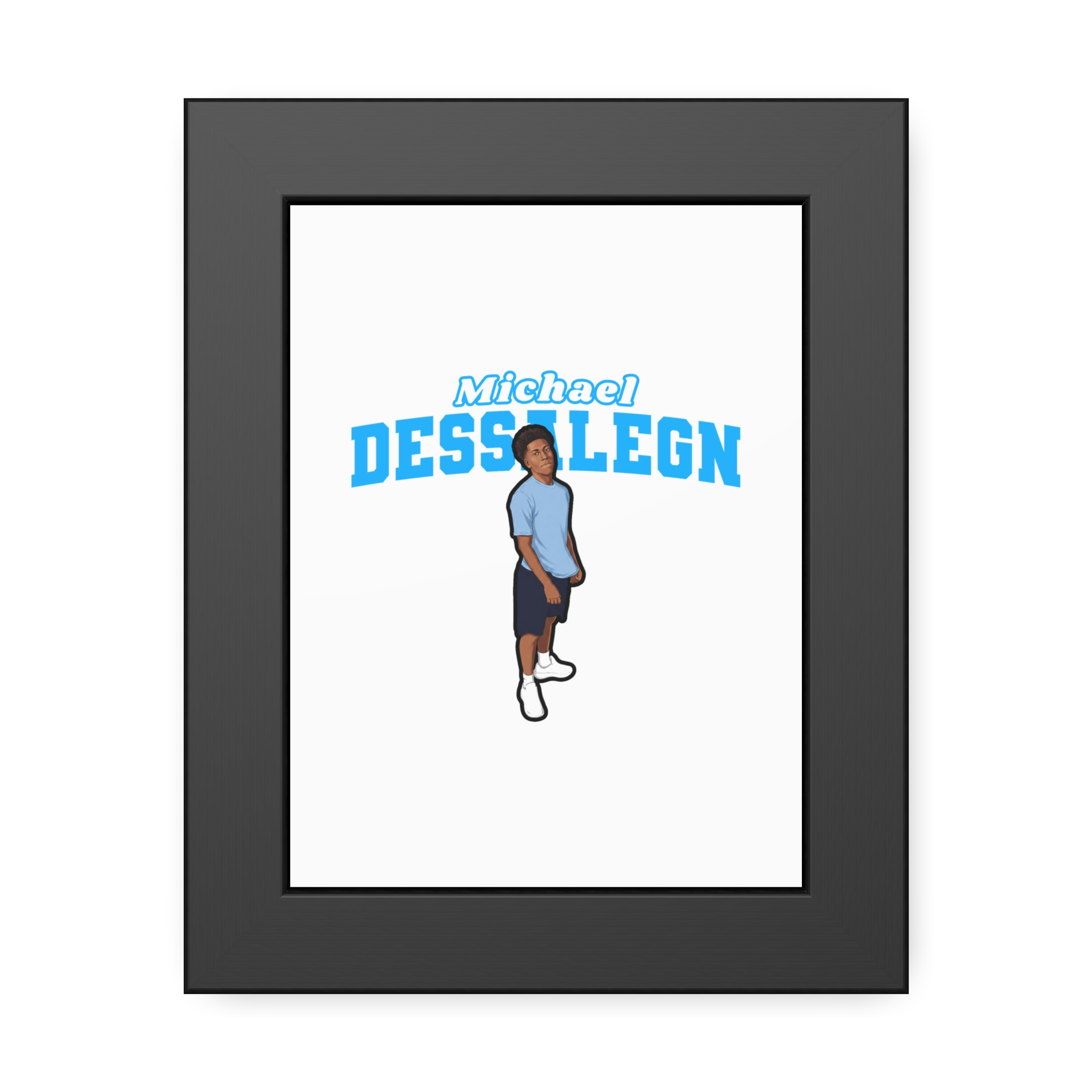 Framed Poster — character_name_arch in Black