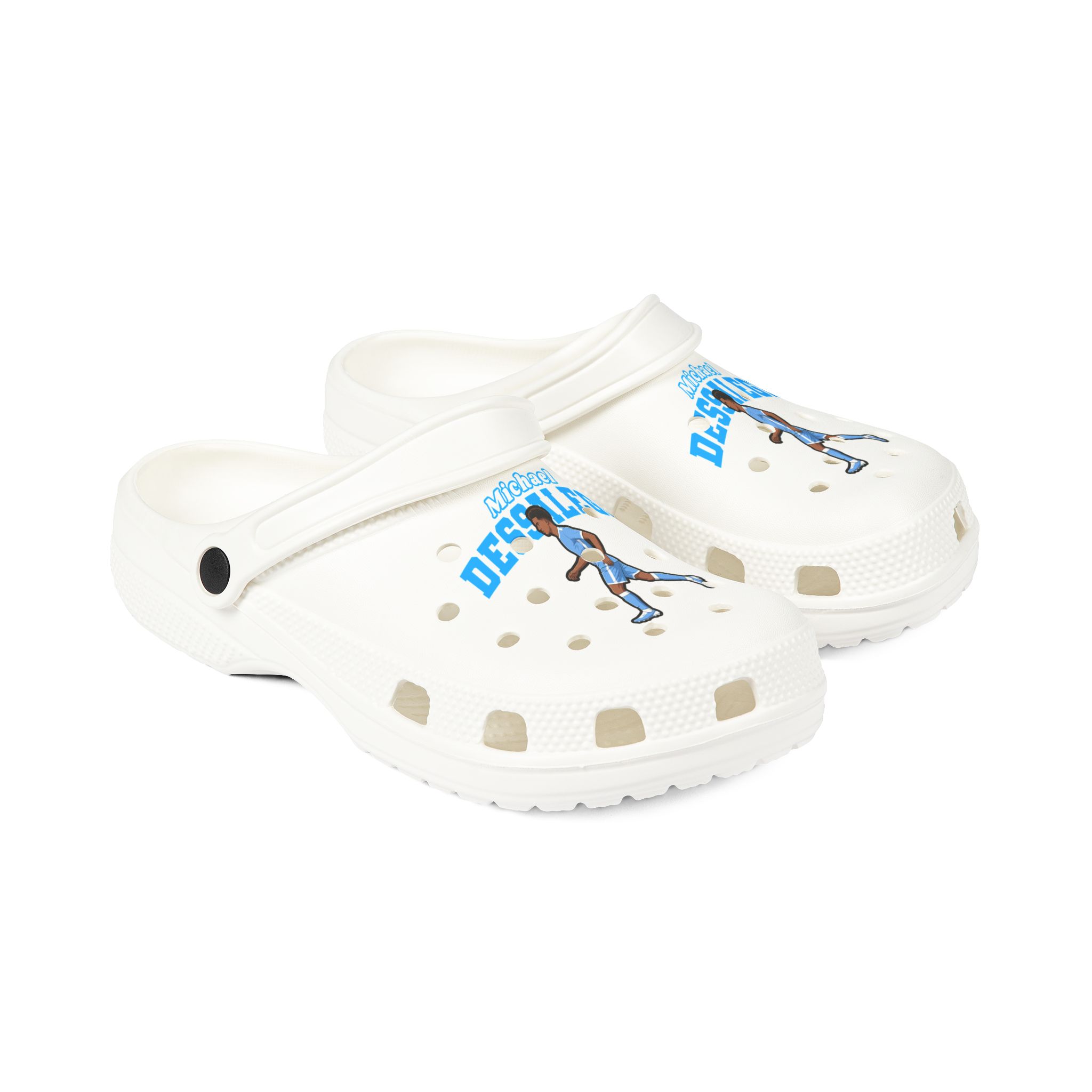 Rubber Clogs — character_name_arch in White