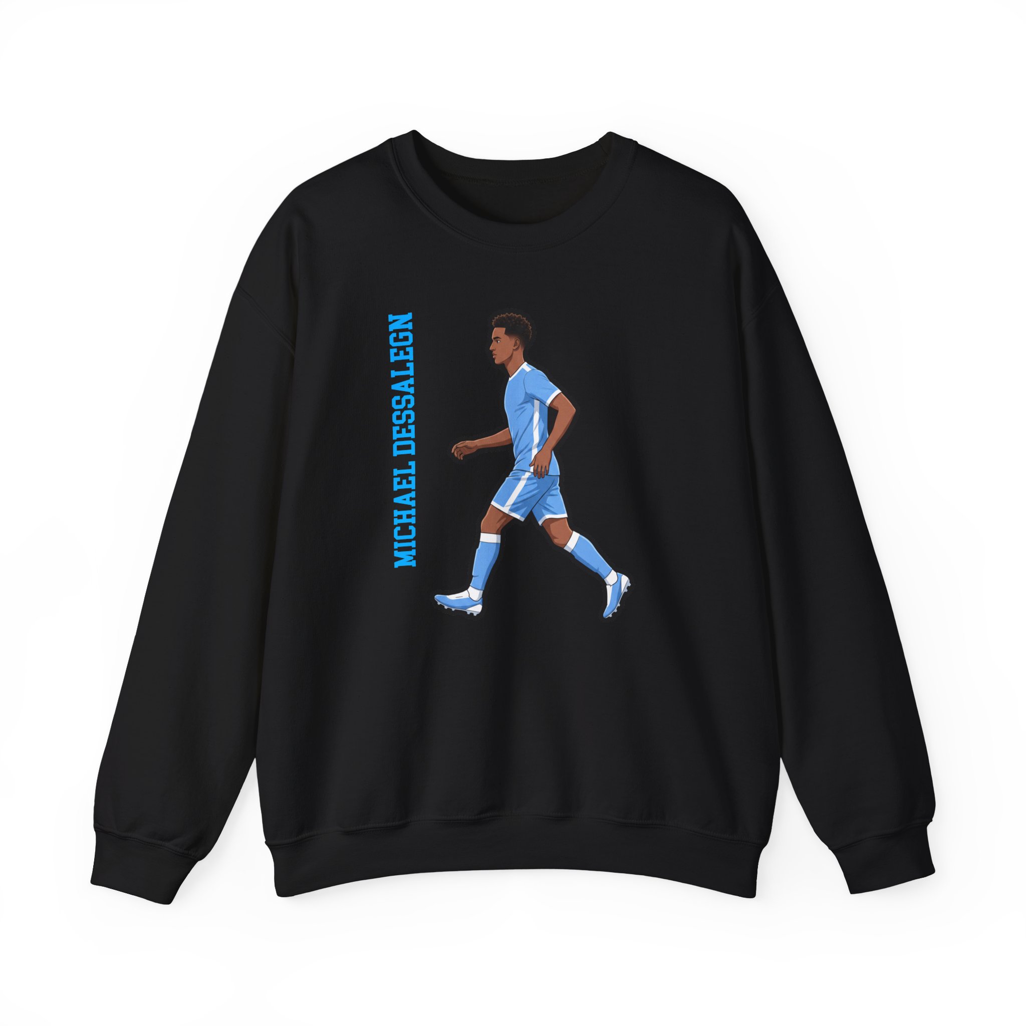 Crewneck Sweatshirt — character_name_vertical in Black