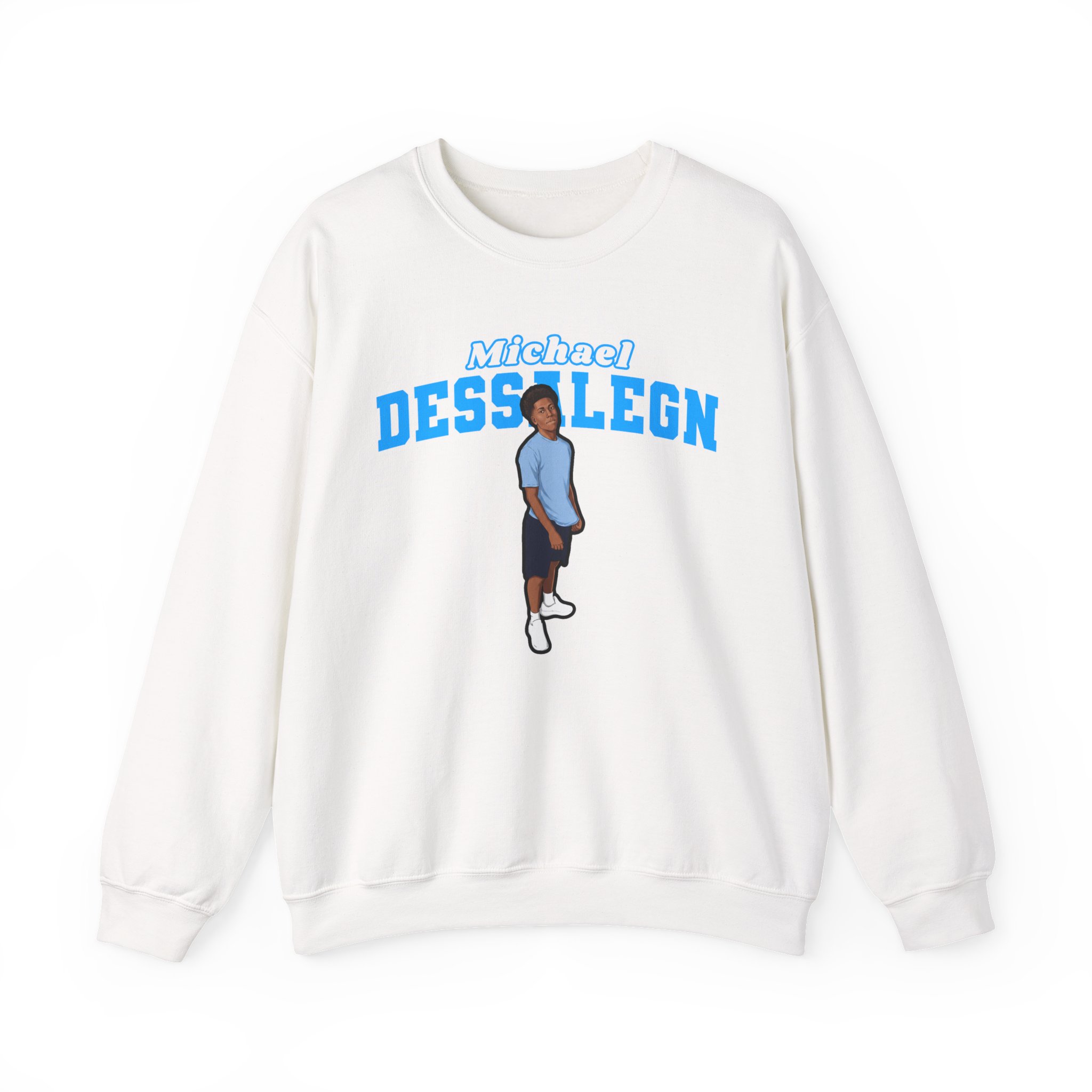 Crewneck Sweatshirt — character_name_arch in White