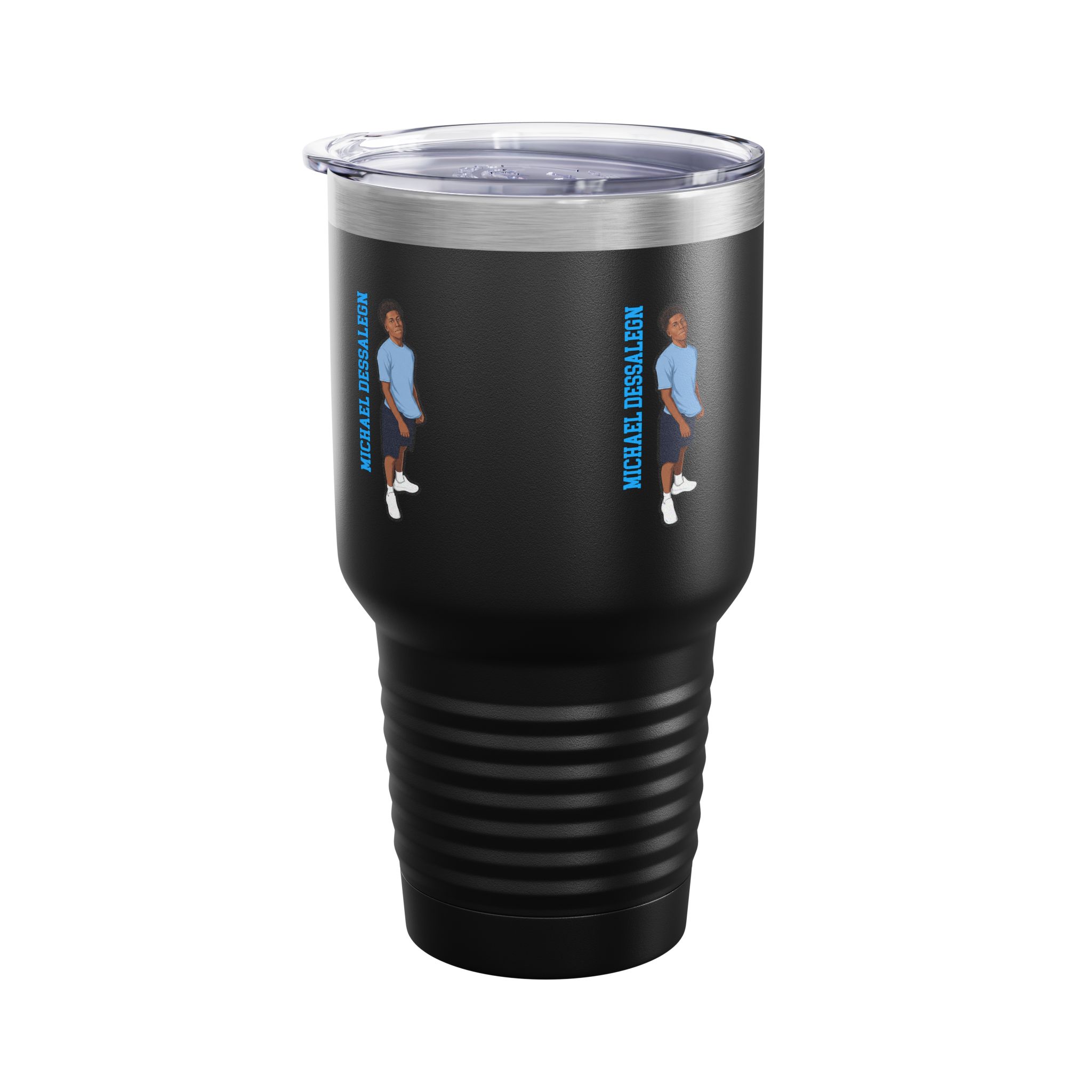 30oz Tumbler — character_name_vertical in Black