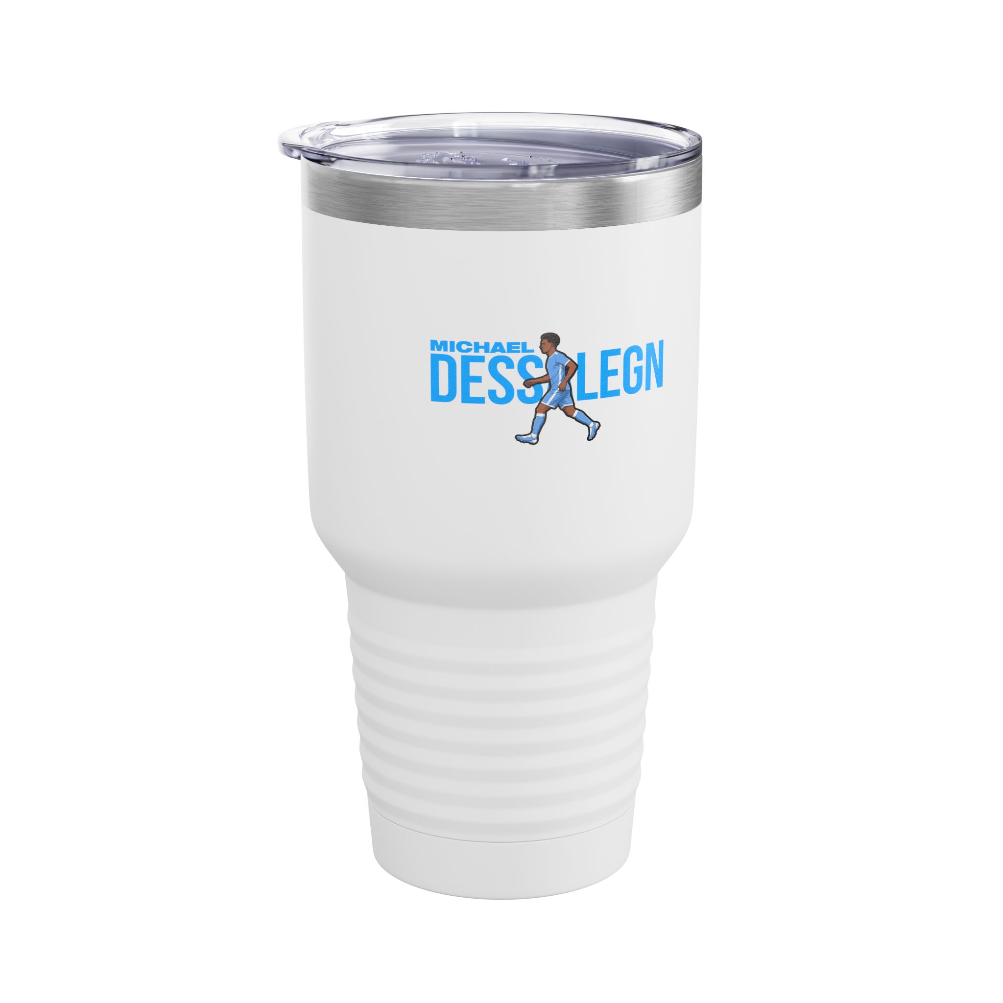 30oz Tumbler — character_player_name in White