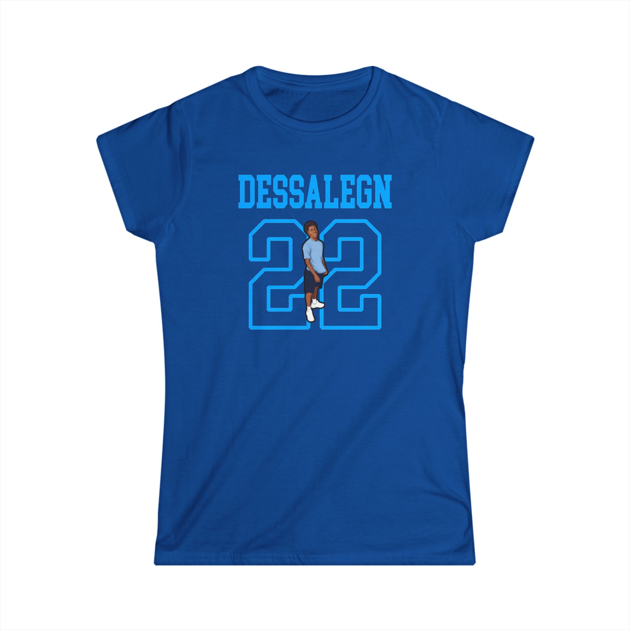 Women's Softstyle Tee — character_shirsey in Royal