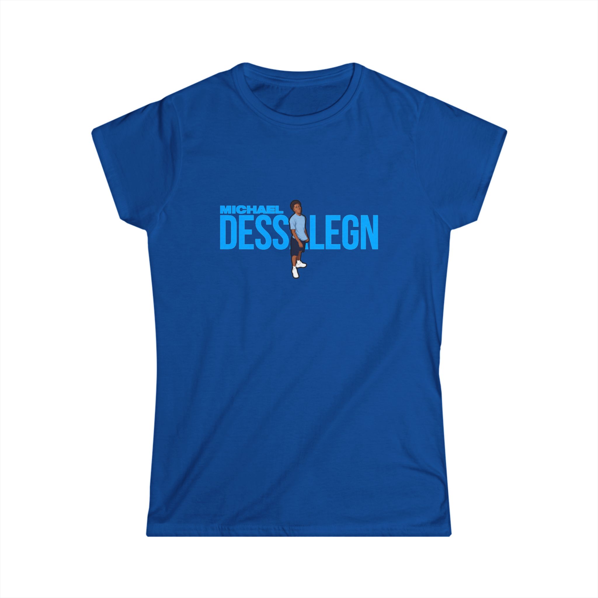 Women's Softstyle Tee — character_player_name in Royal