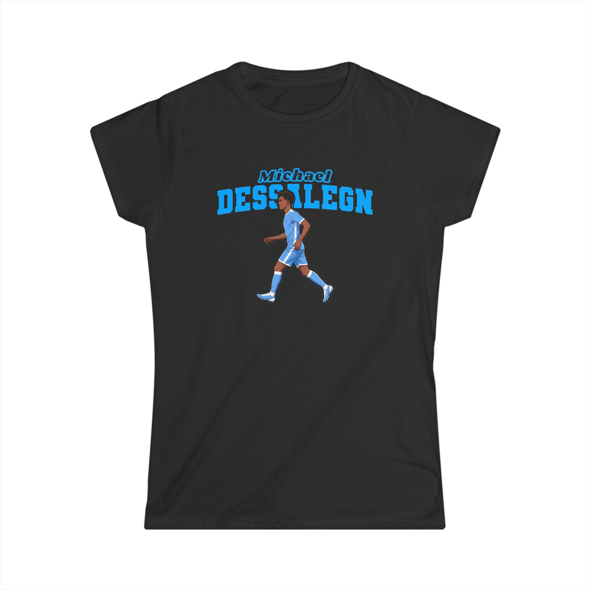 Women's Softstyle Tee — character_name_arch in Black