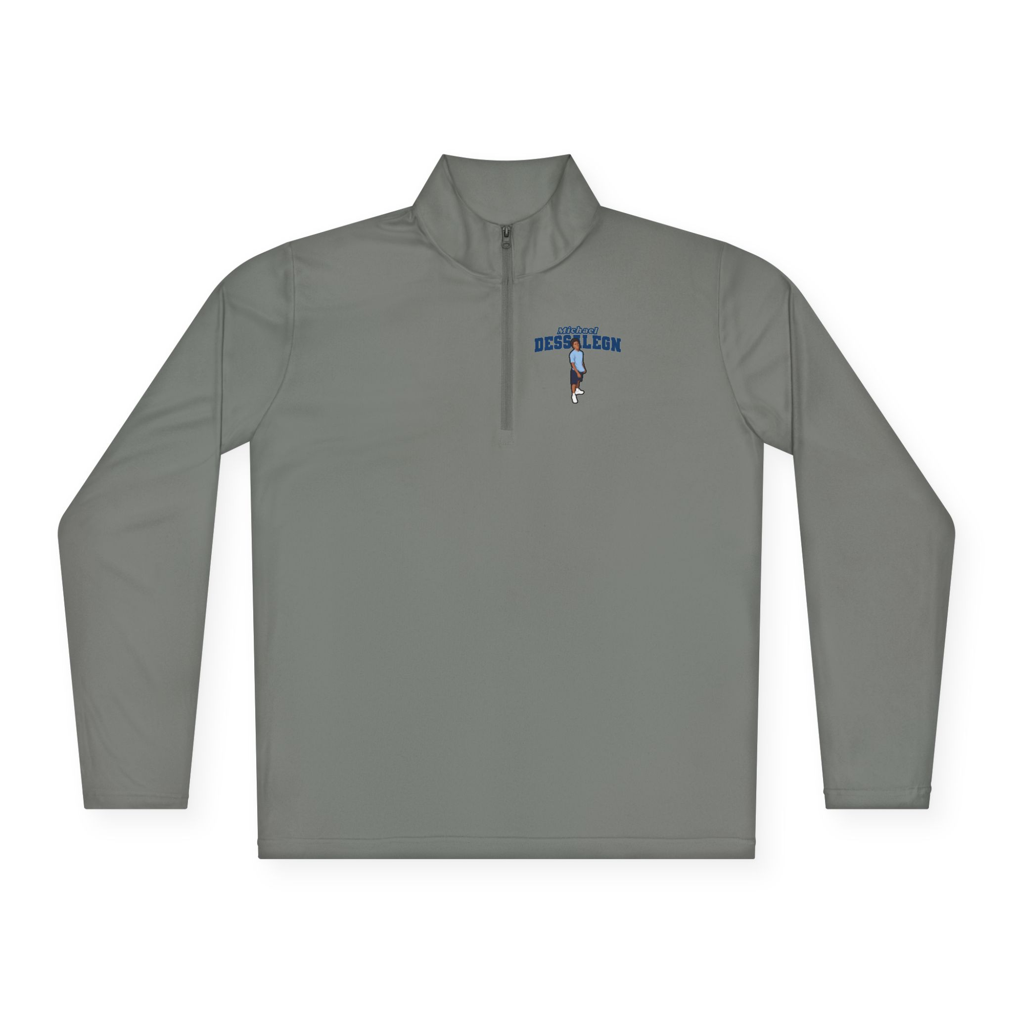Q-Zip Pullover — character_name_arch in Grey