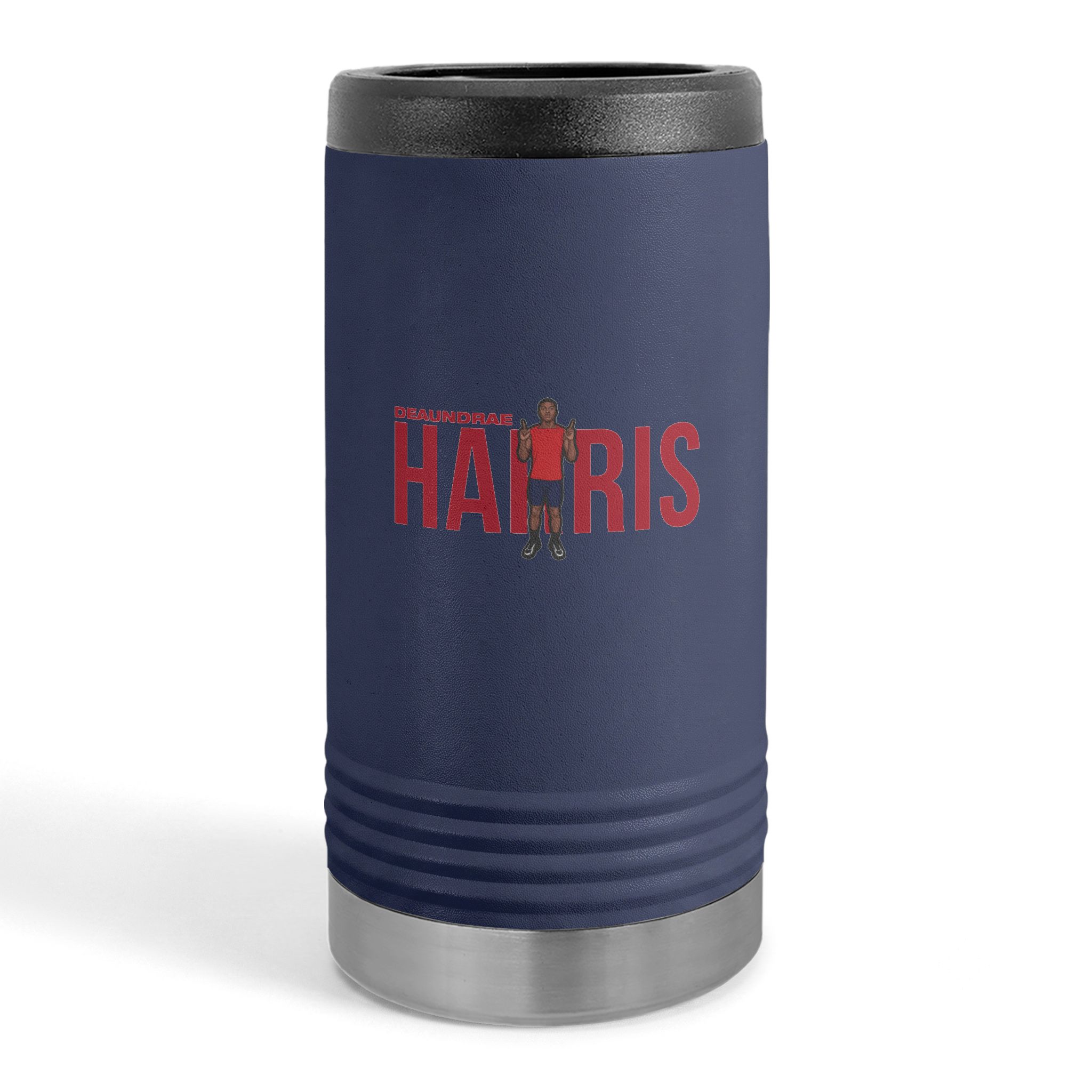 Slim Stainless Can Cooler — character_player_name in Navy