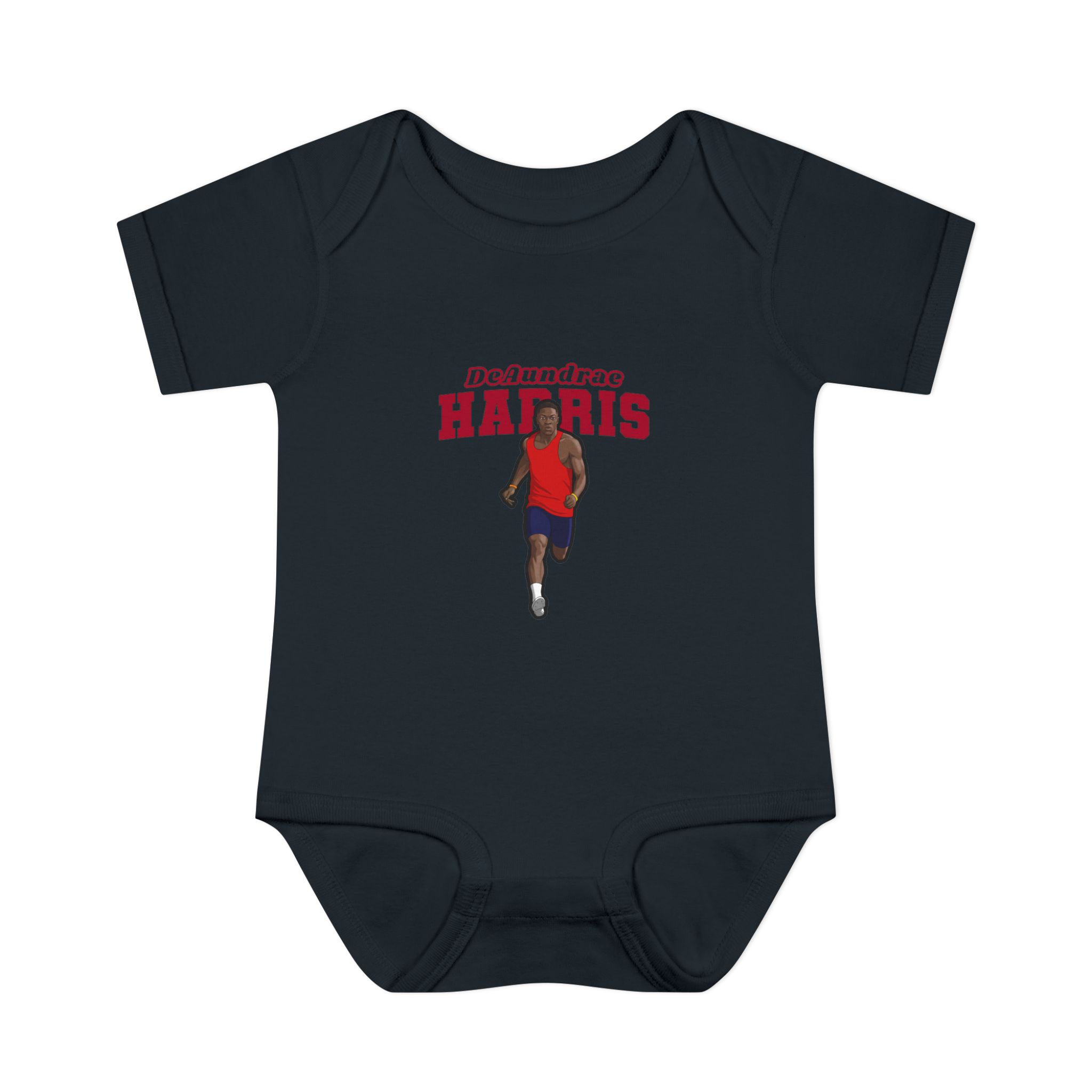 Baby Onesie — character_name_arch in Black