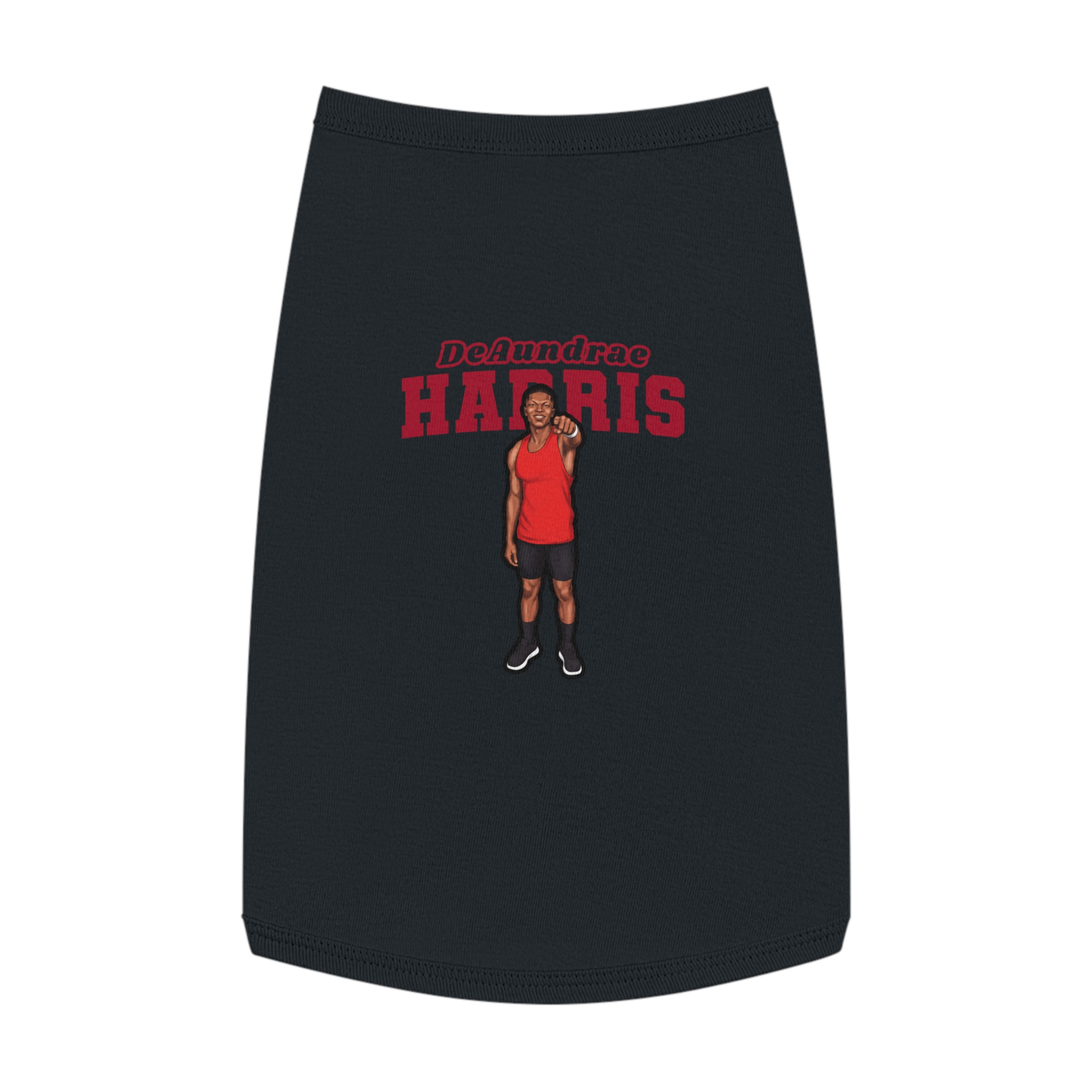 Pet Tank Top — character_name_arch in Black