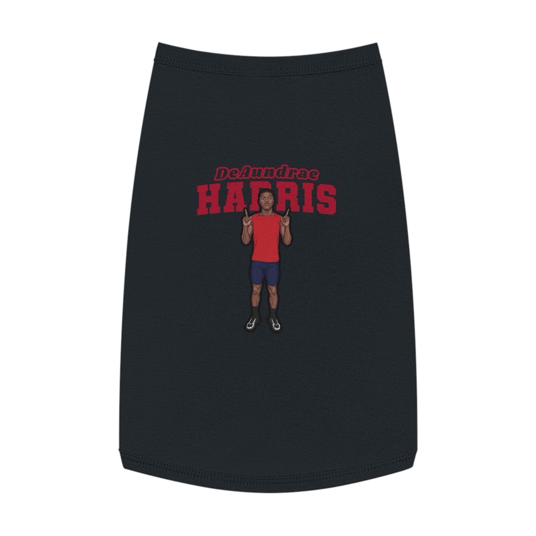 Pet Tank Top — character_name_arch in Black