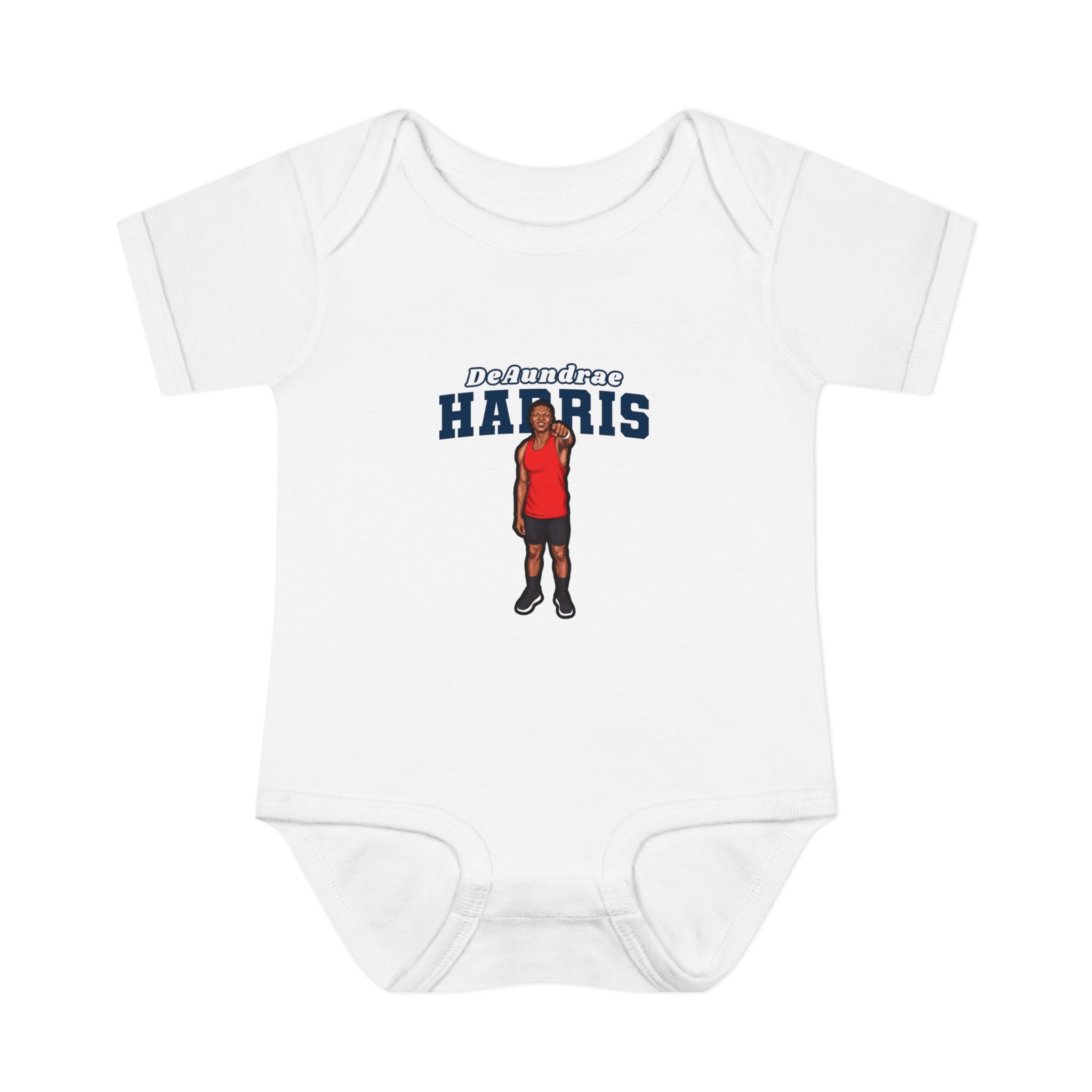 Baby Onesie — character_name_arch in White