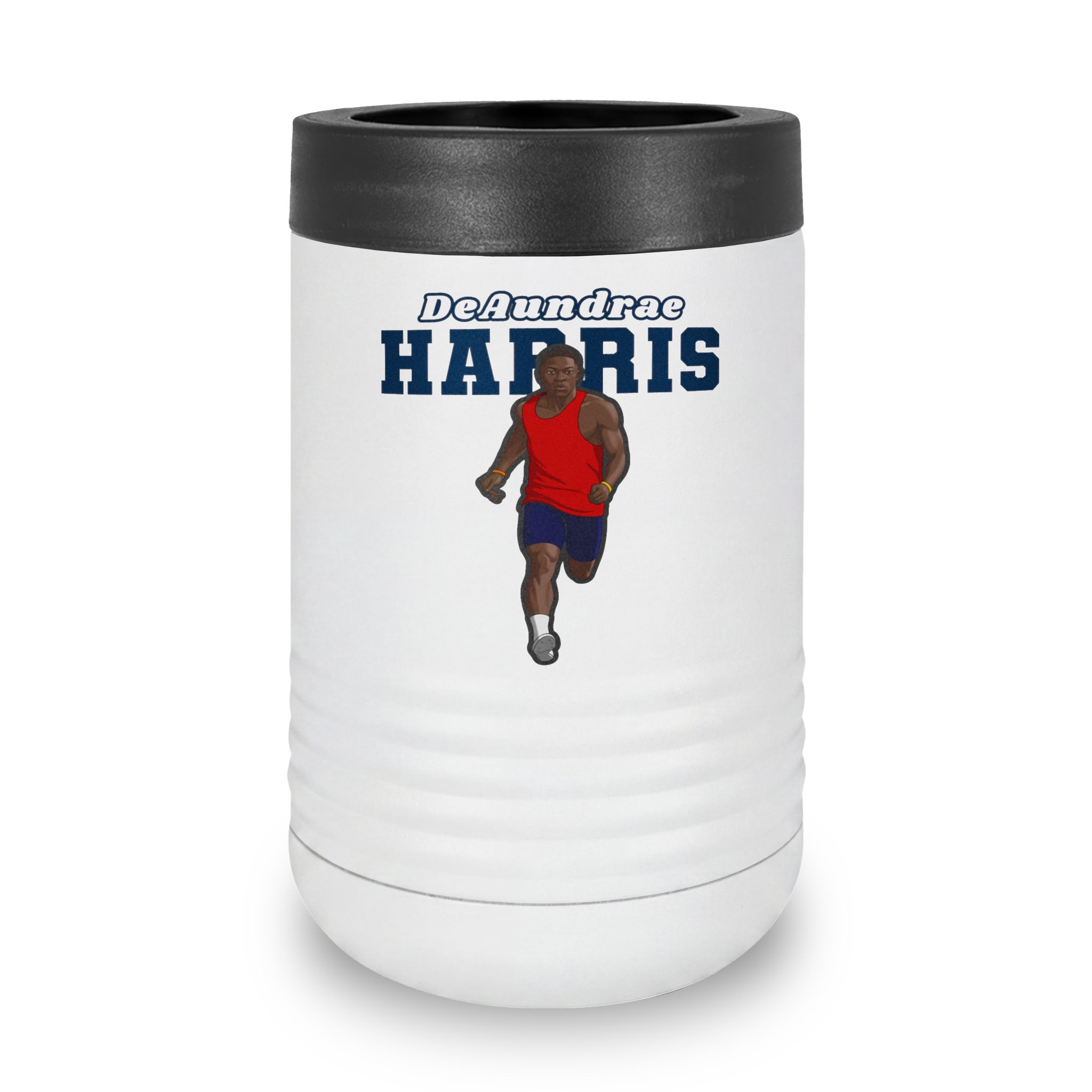 Stainless Can Cooler — character_name_arch in White