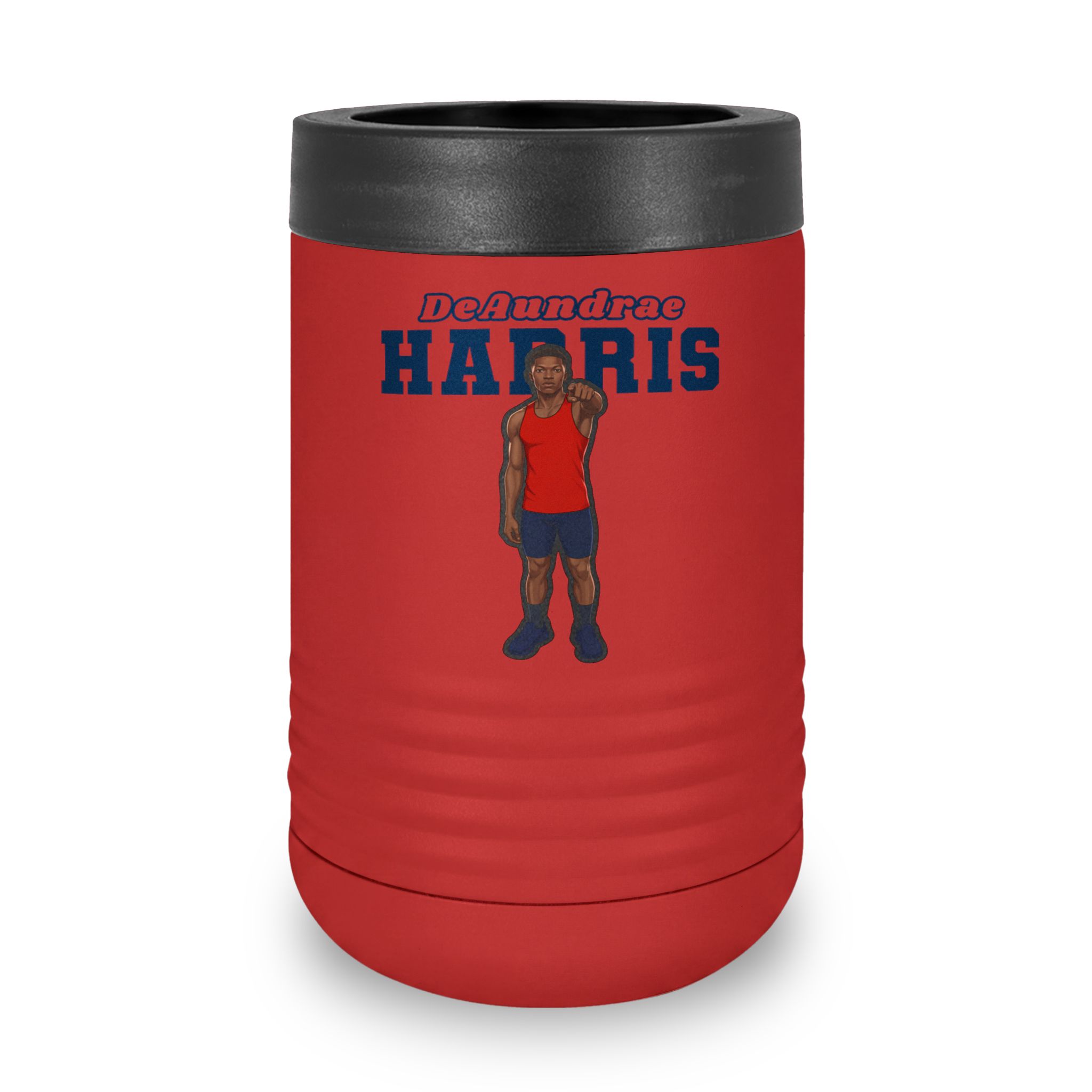 Stainless Can Cooler — character_name_arch in Red